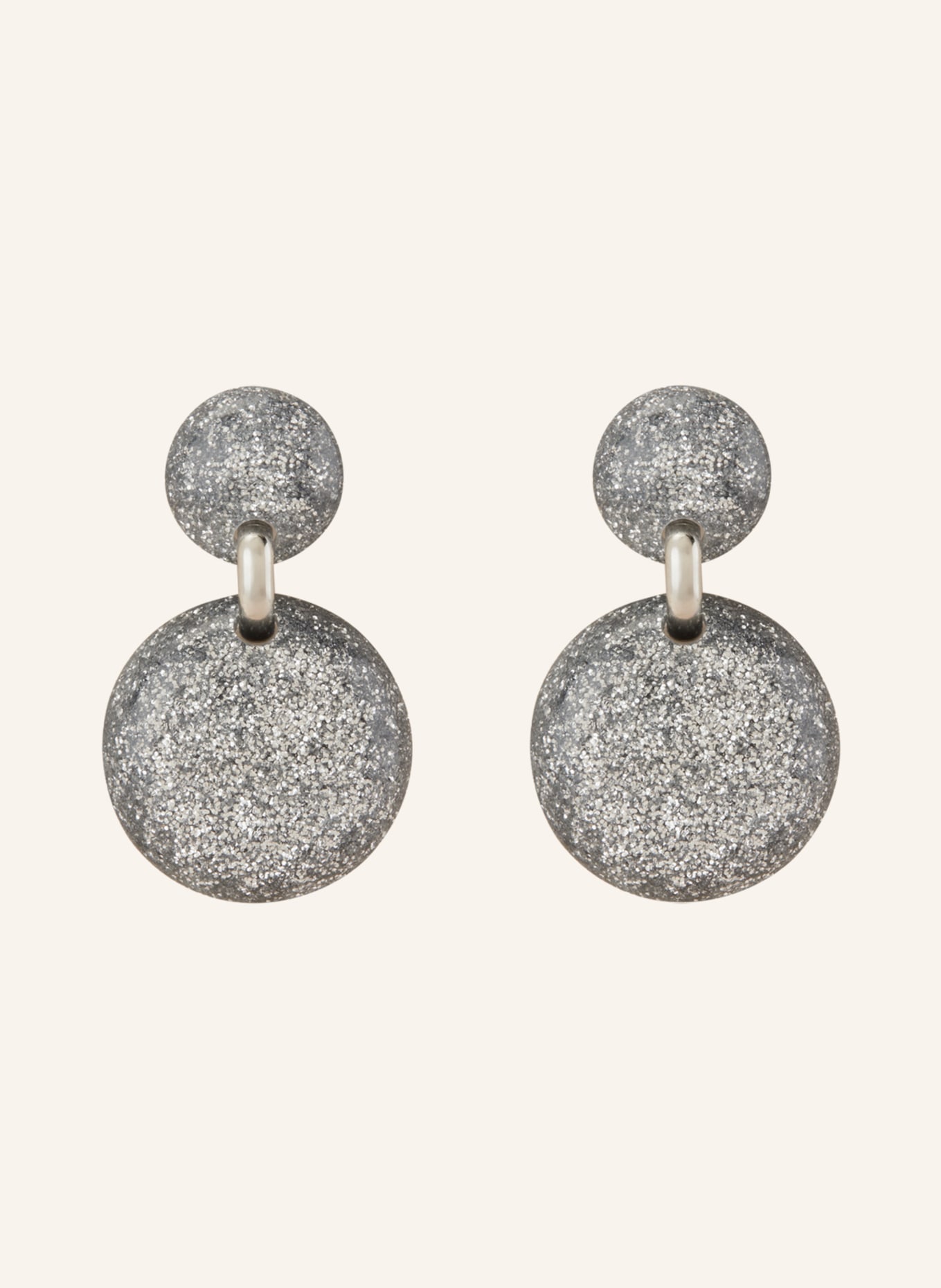 LOTT.gioielli Earrings ROUND DOUBLE M, Color: SILVER (Image 1)