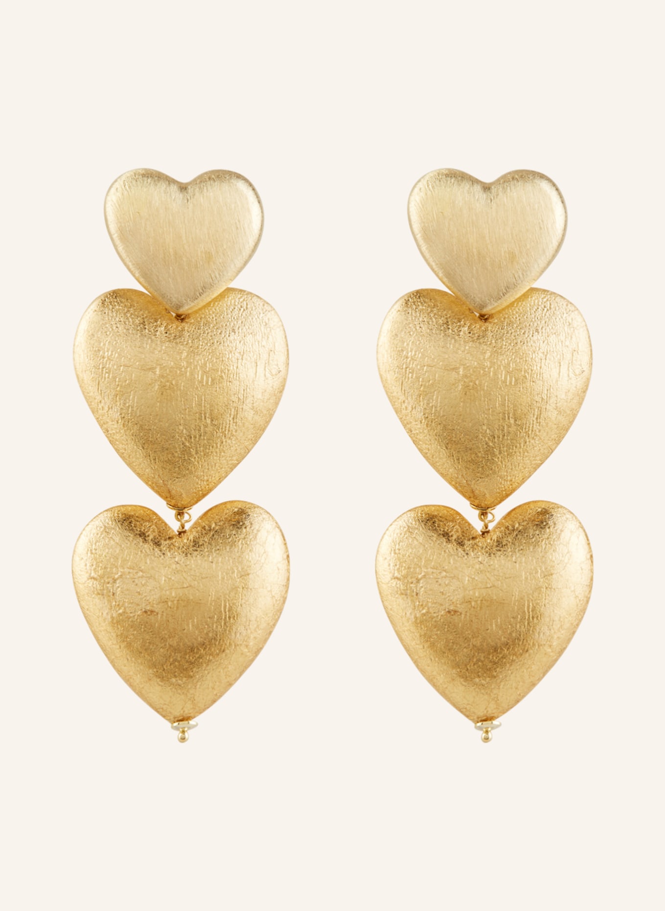 LOTT.gioielli Ohrhänger DOUBLE HEART M, Farbe: GOLD (Bild 1)