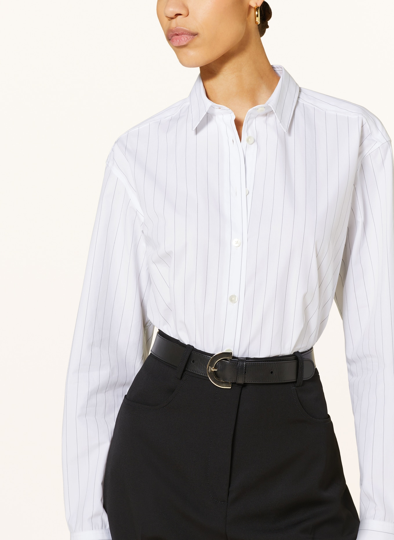 TOTEME Shirt blouse, Color: WHITE/ BLACK (Image 4)