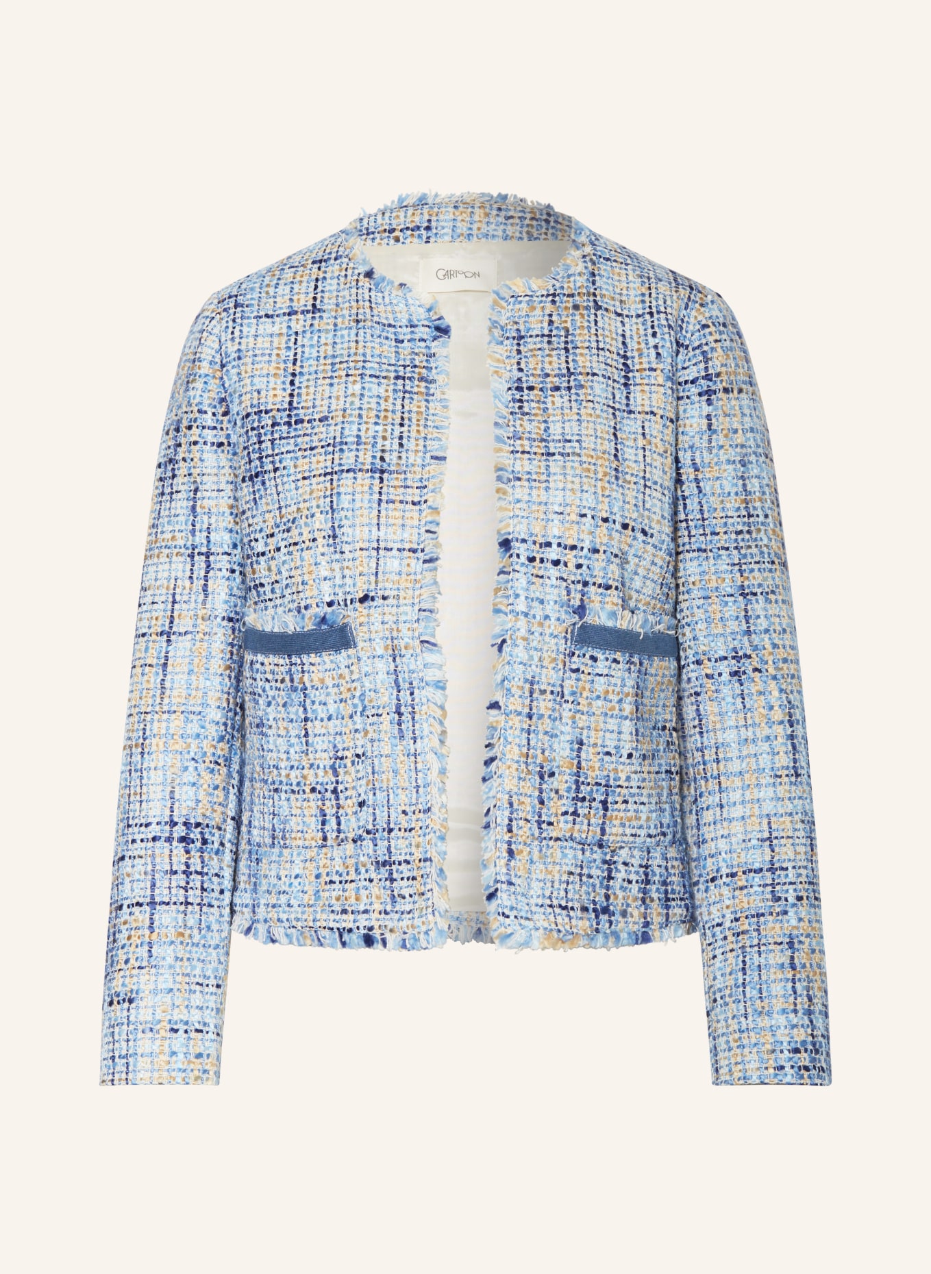 CARTOON Tweed jacket, Color: LIGHT BLUE/ BLUE (Image 1)