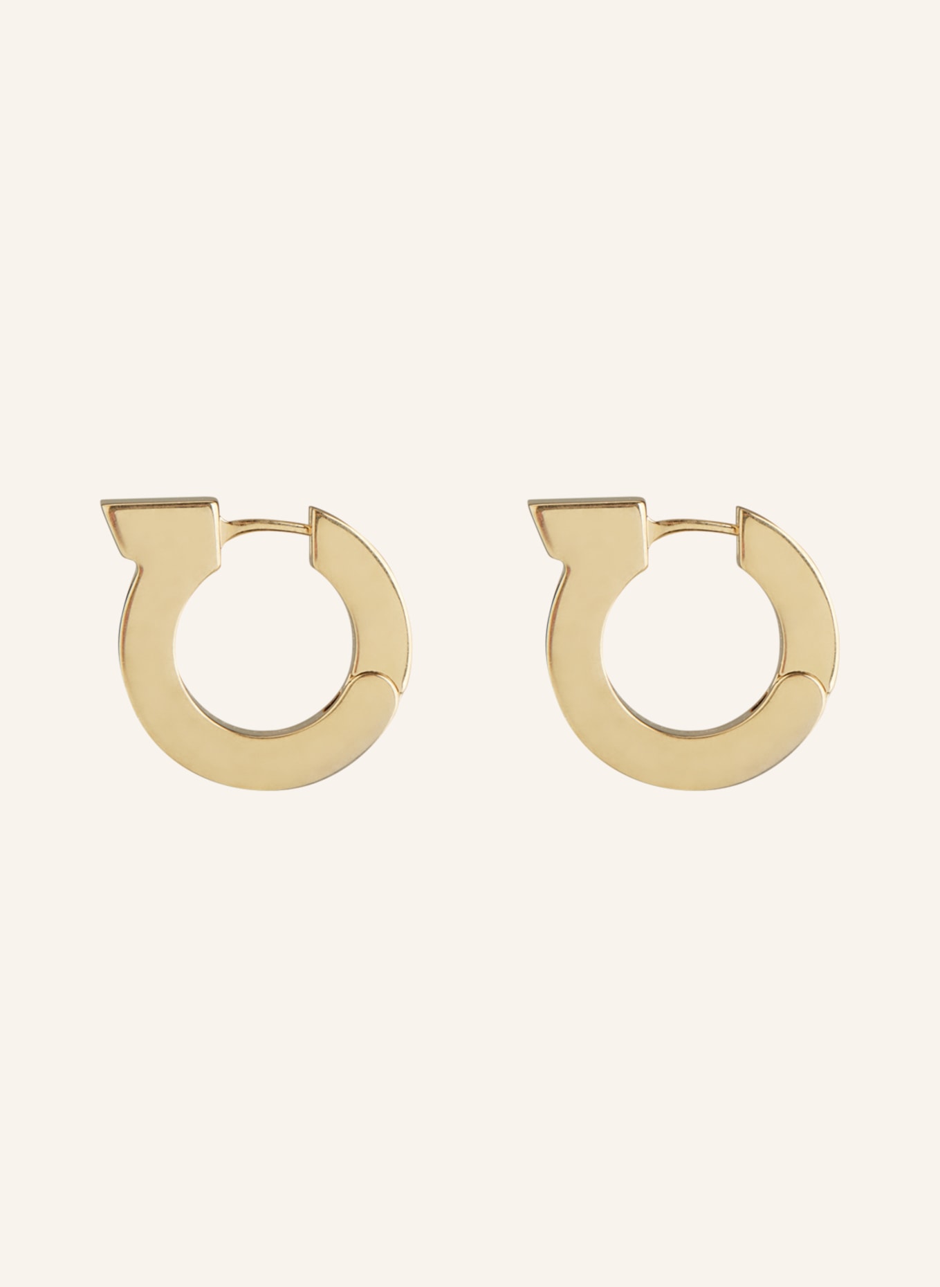 FERRAGAMO Creole earrings GANCIO FLUID, Color: GOLD (Image 2)