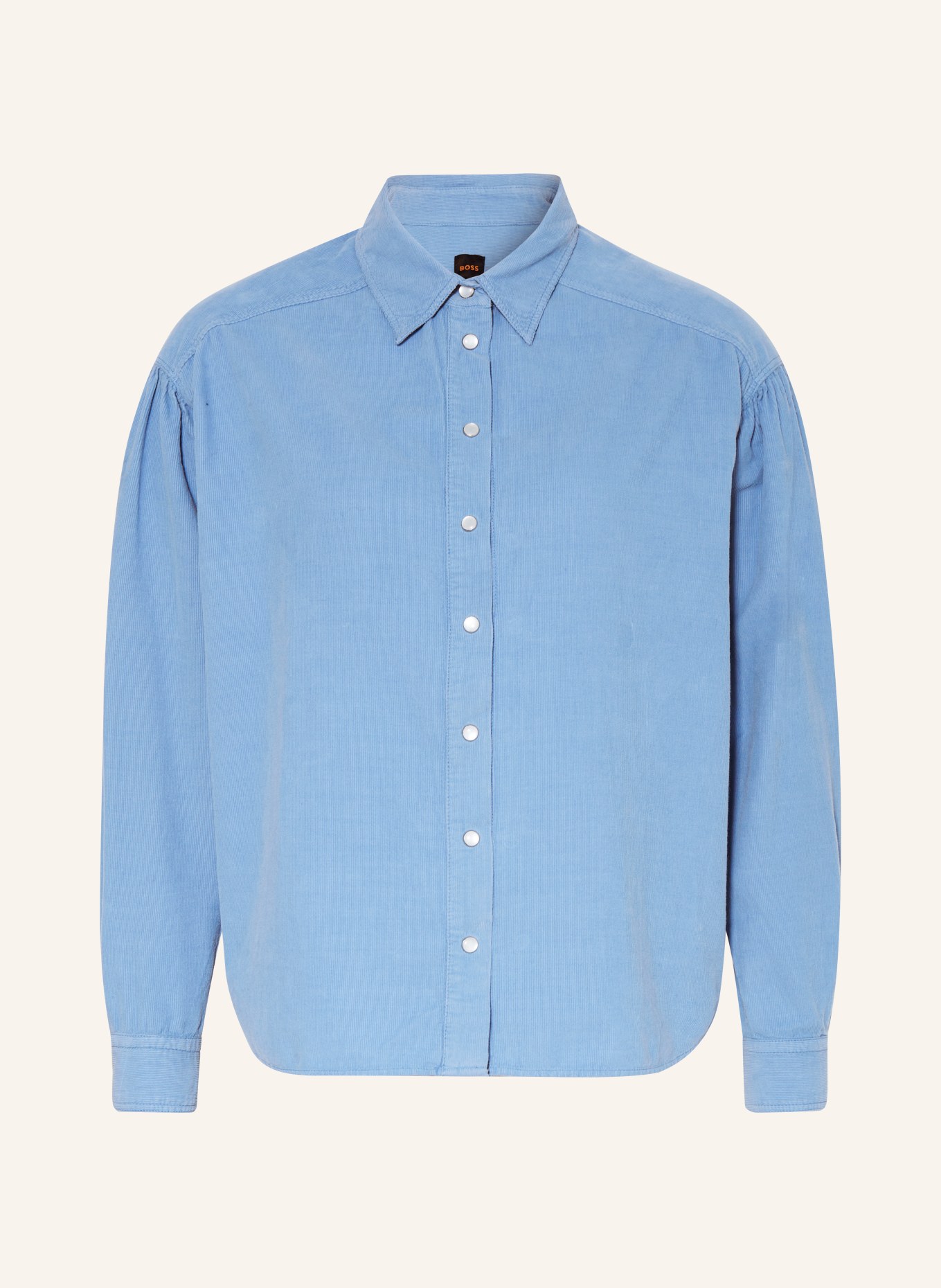 BOSS Shirt blouse BLUMA made of corduroy, Color: BLUE (Image 1)