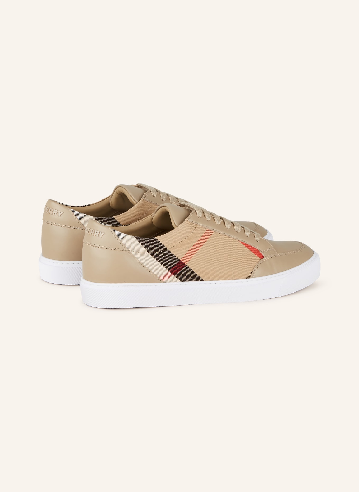 BURBERRY Sneakers NEW SALMOND, Color: BEIGE/ BLACK/ RED (Image 2)