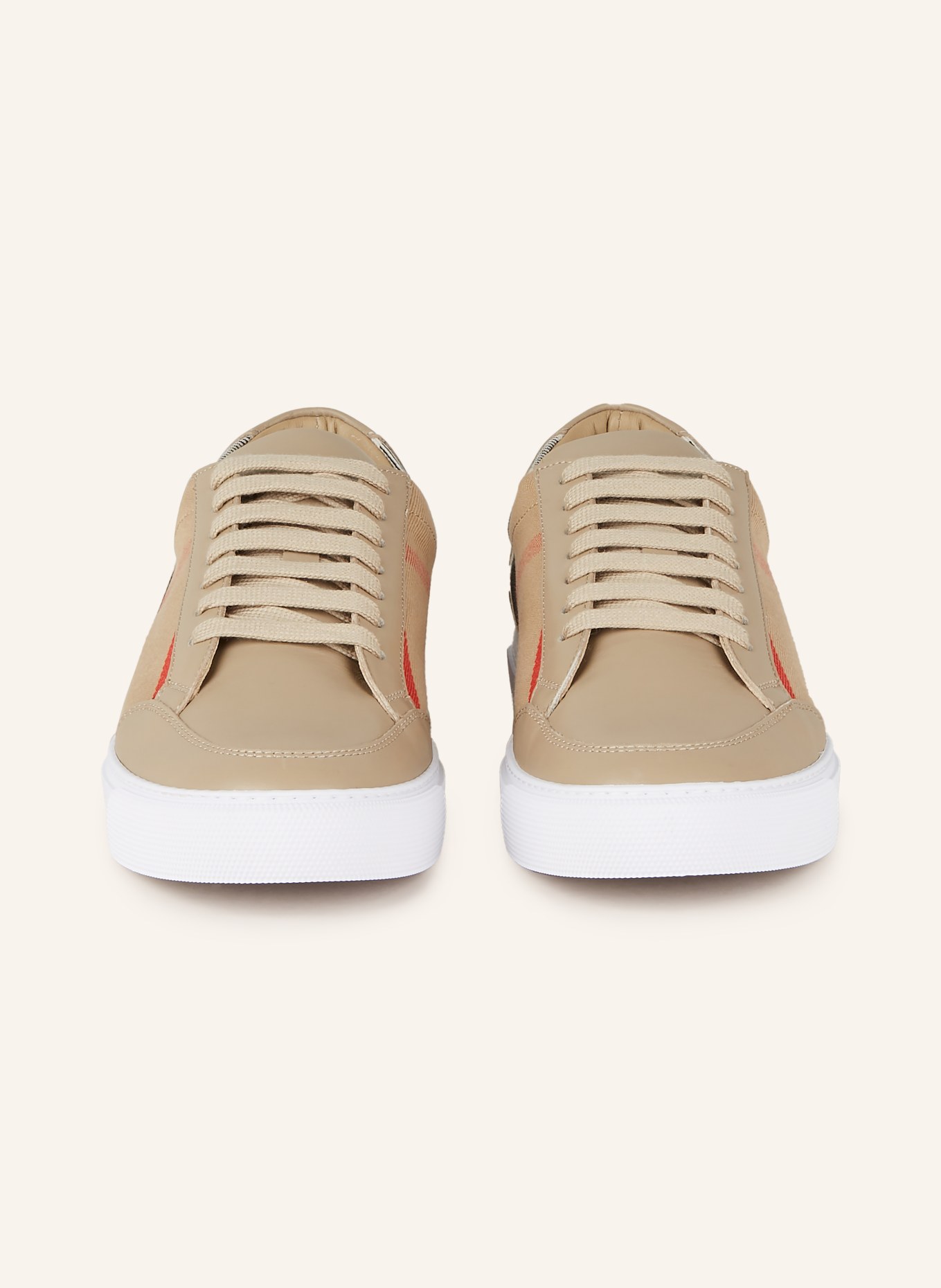 BURBERRY Sneakers NEW SALMOND, Color: BEIGE/ BLACK/ RED (Image 3)