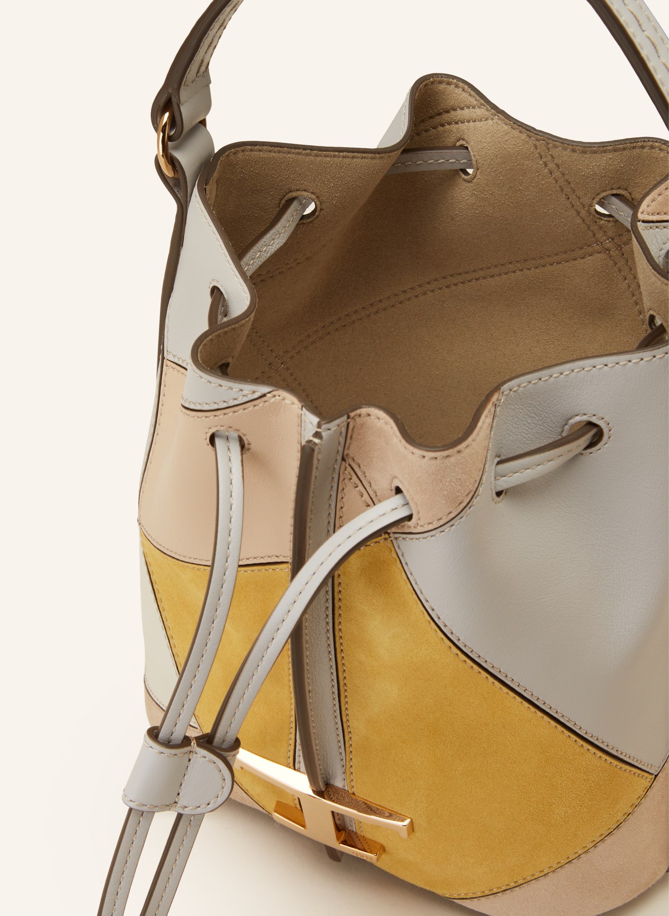 TOD'S Pouch bag T TIMELESS, Color: DARK YELLOW/ LIGHT GRAY (Image 3)