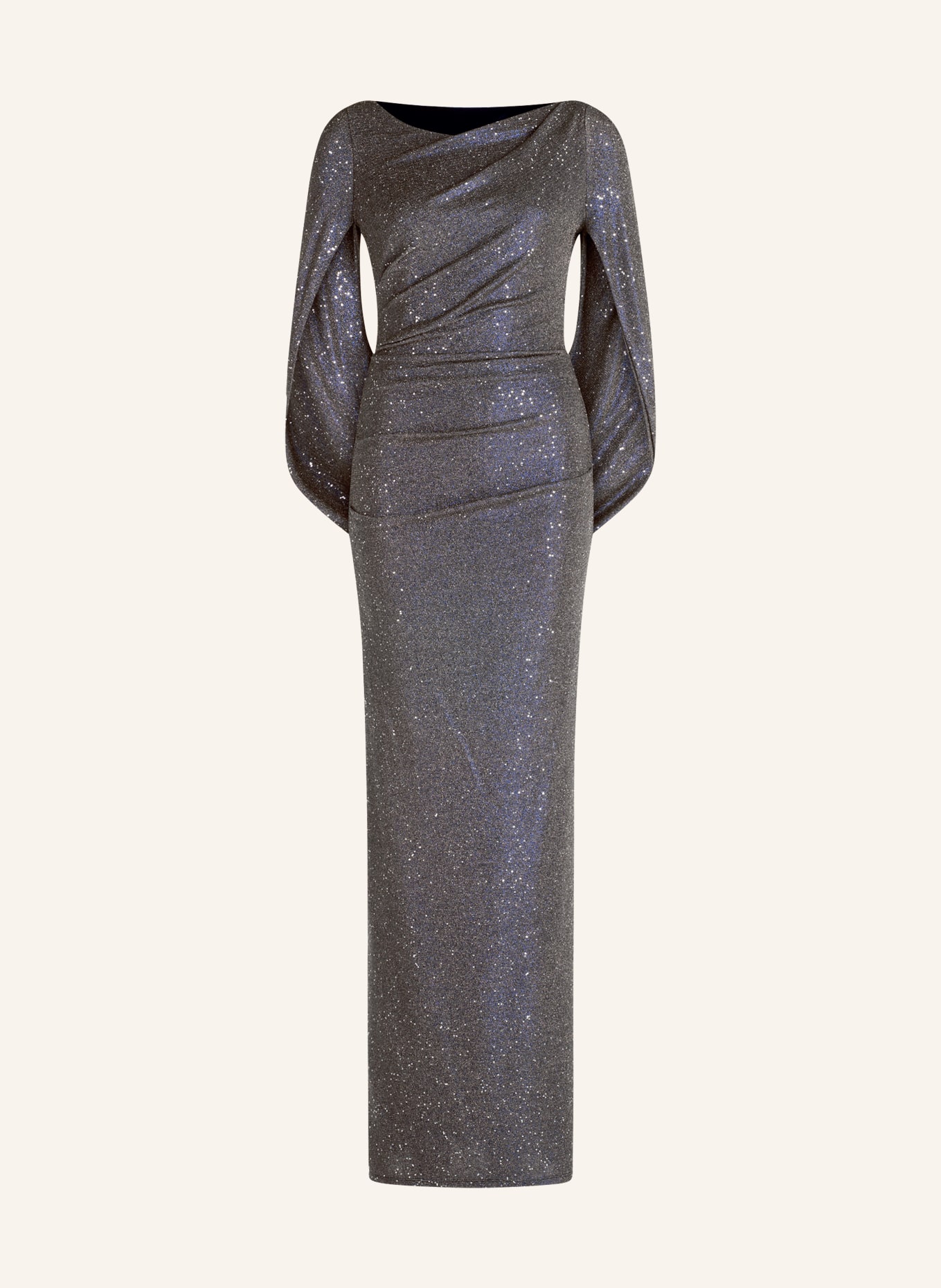 Vera Mont Abendkleid mit Glitzergarn, Farbe: 8825 Blue/Gold(Bild null)