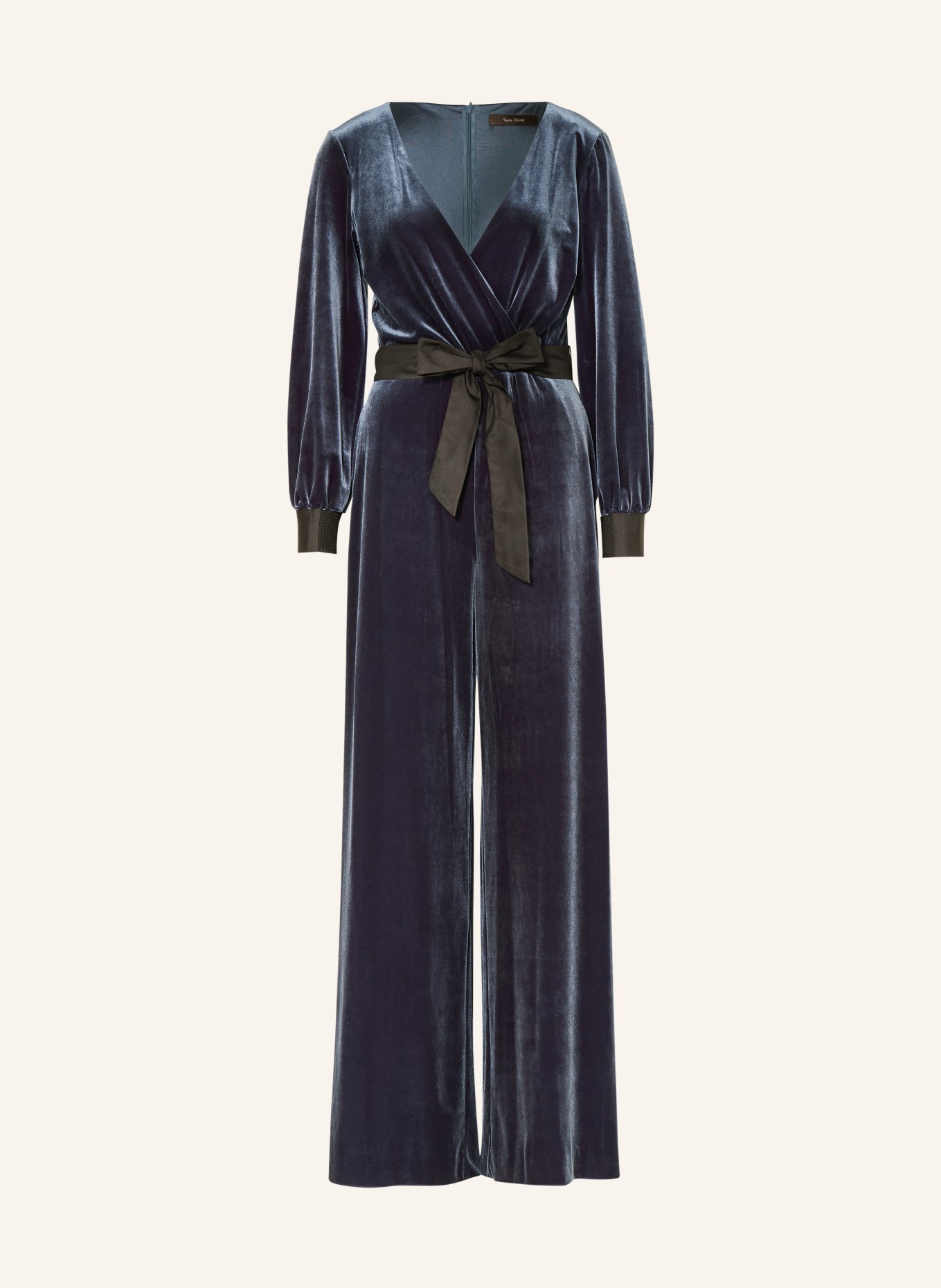 Vera Mont Velvet jumpsuit, Color: BLUE (Image 1)