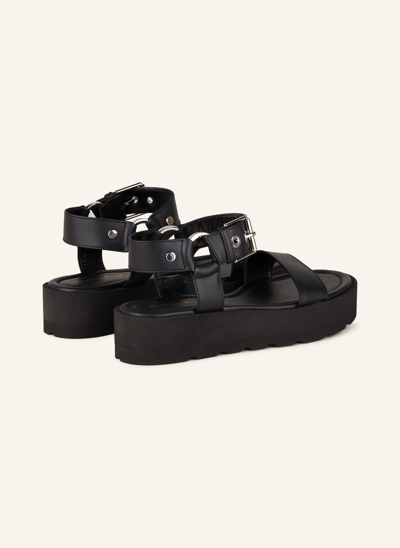 Gianvito Rossi Platform sandals FLATFORM, Color: BLACK (Image 2)
