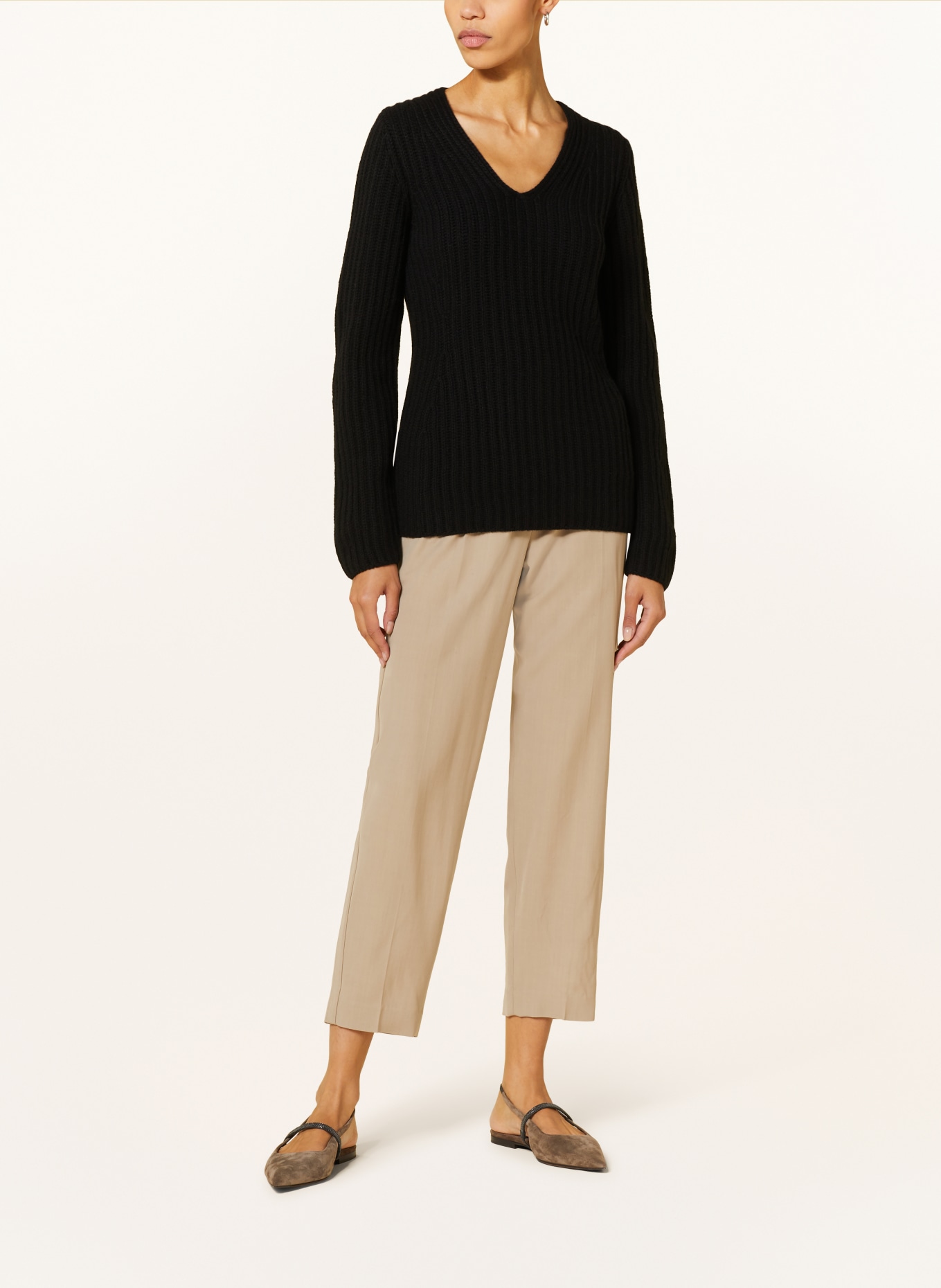 IRIS von ARNIM Cashmere sweater MARTINIQUE, Color: BLACK (Image 2)