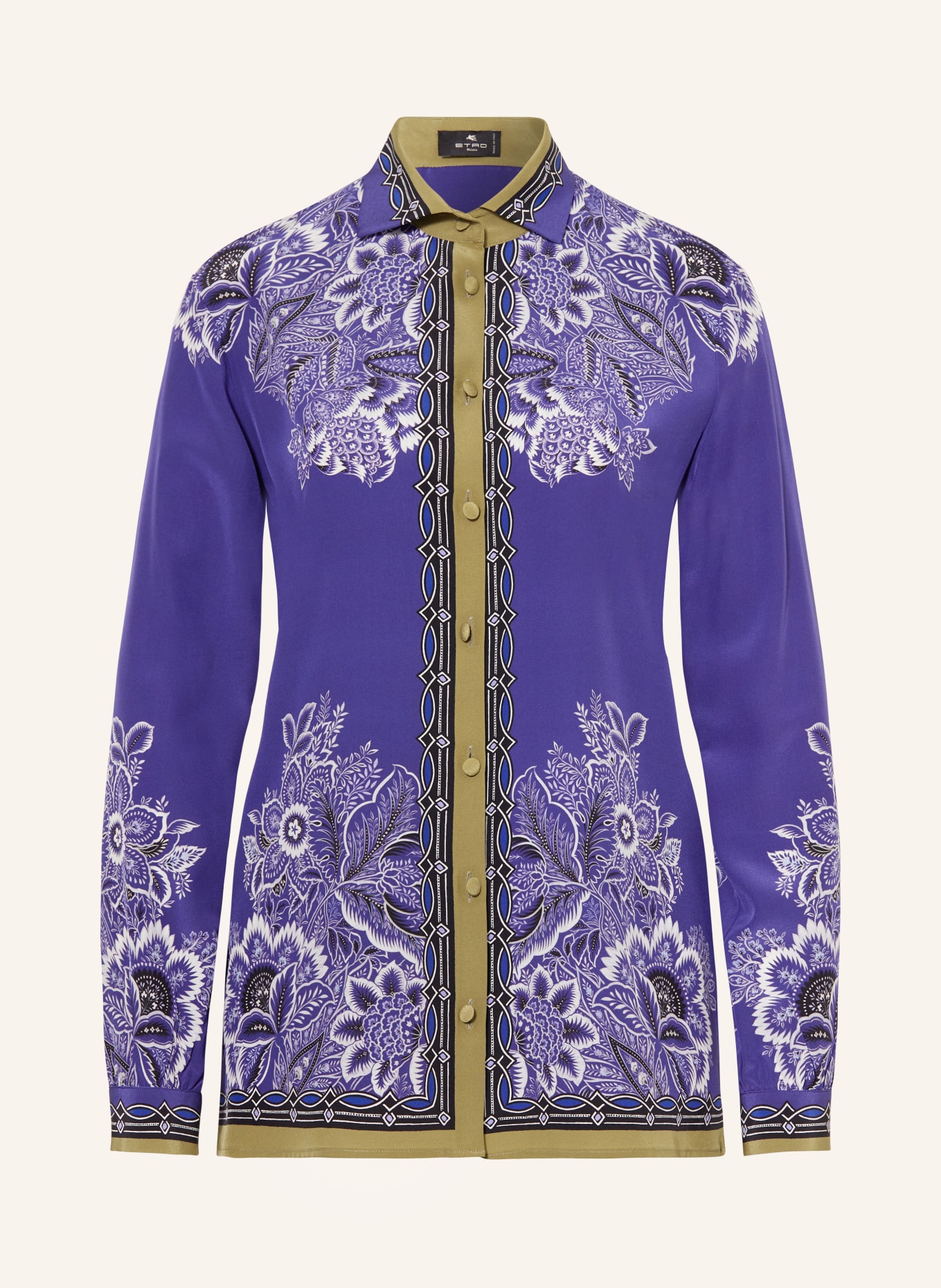 ETRO Shirt blouse in silk, Color: BLUE/ WHITE/ OLIVE (Image 1)