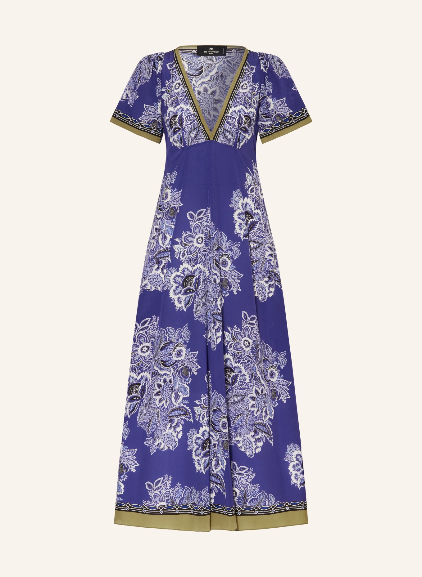 ETRO Silk dress, Color: BLUE/ WHITE/ OLIVE (Image 1)