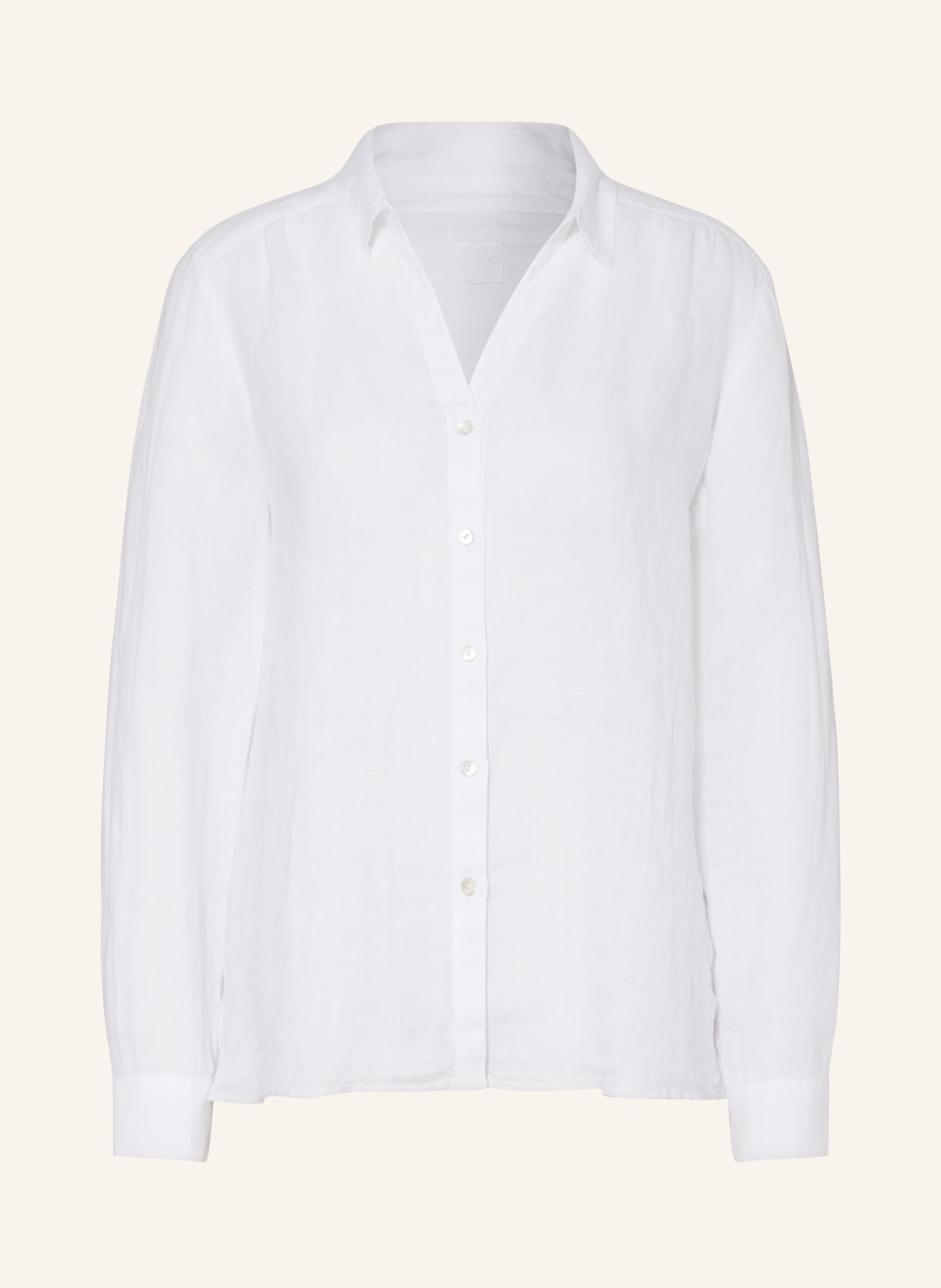 120%lino Linen blouse, Color: WHITE (Image 1)