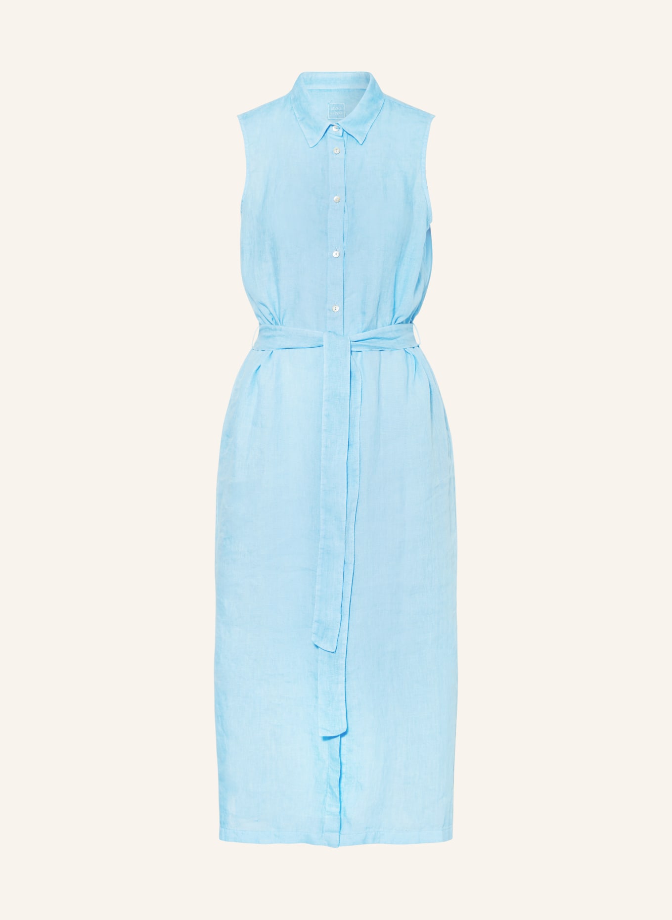 120%lino Beach dress made of linen, Color: TURQUOISE (Image 1)