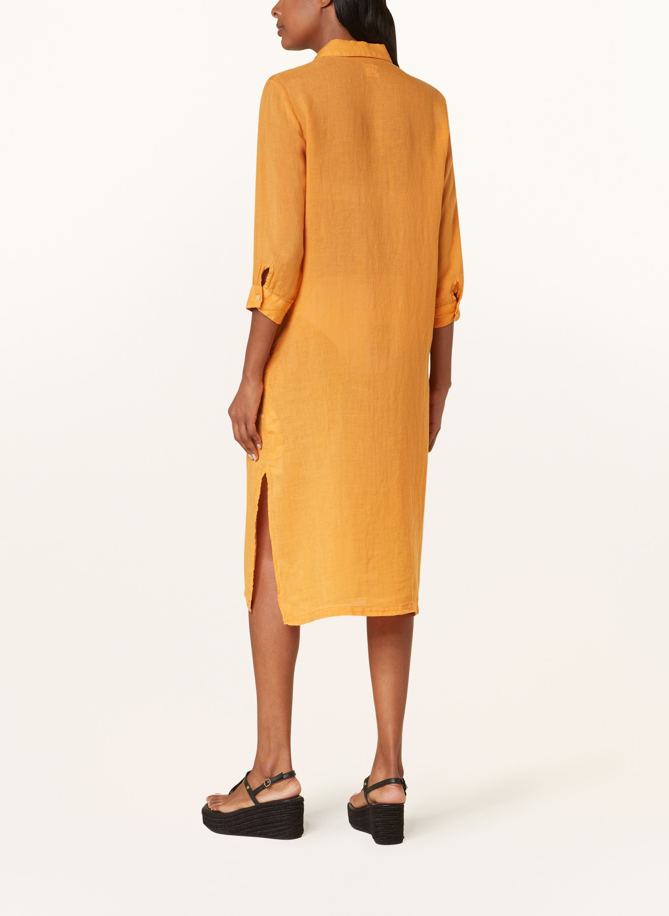 120%lino Beach dress made of linen, Color: ORANGE (Image 3)