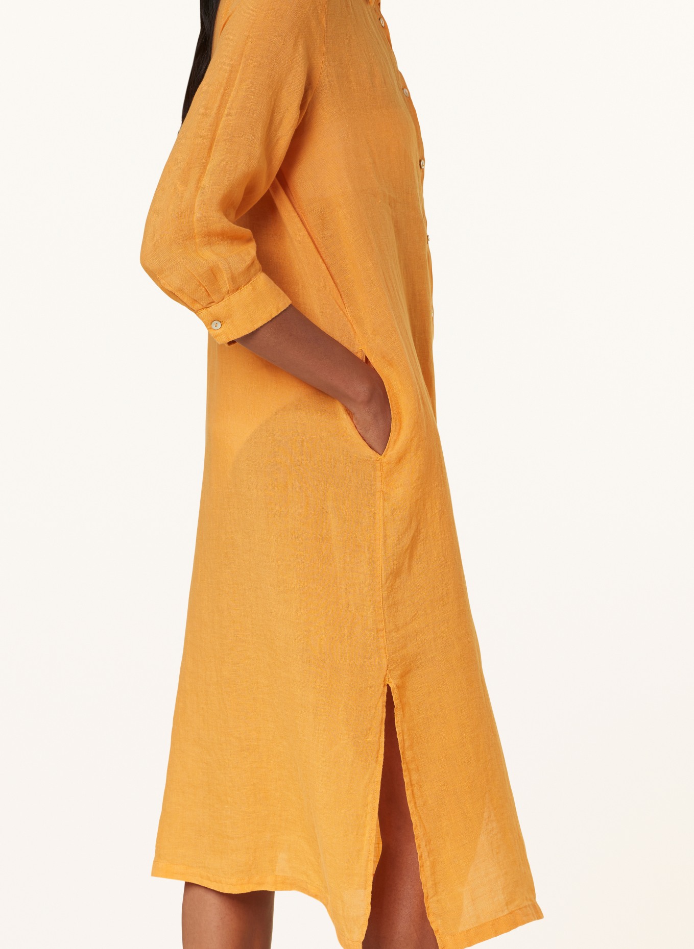 120%lino Beach dress made of linen, Color: ORANGE (Image 4)
