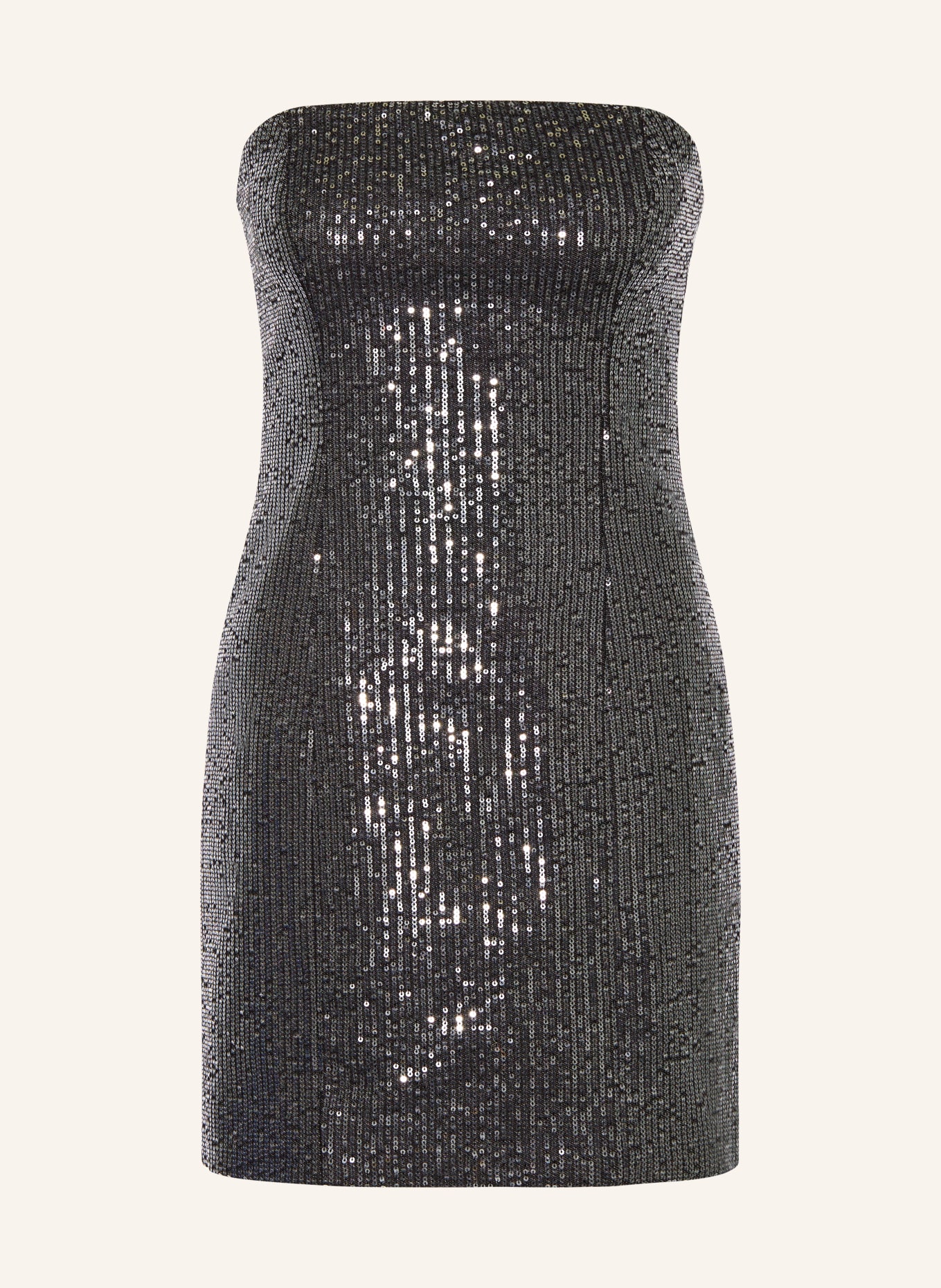 ROTATE Sheath dress with sequins, Color: BLACK/ SILVER (Image 1)