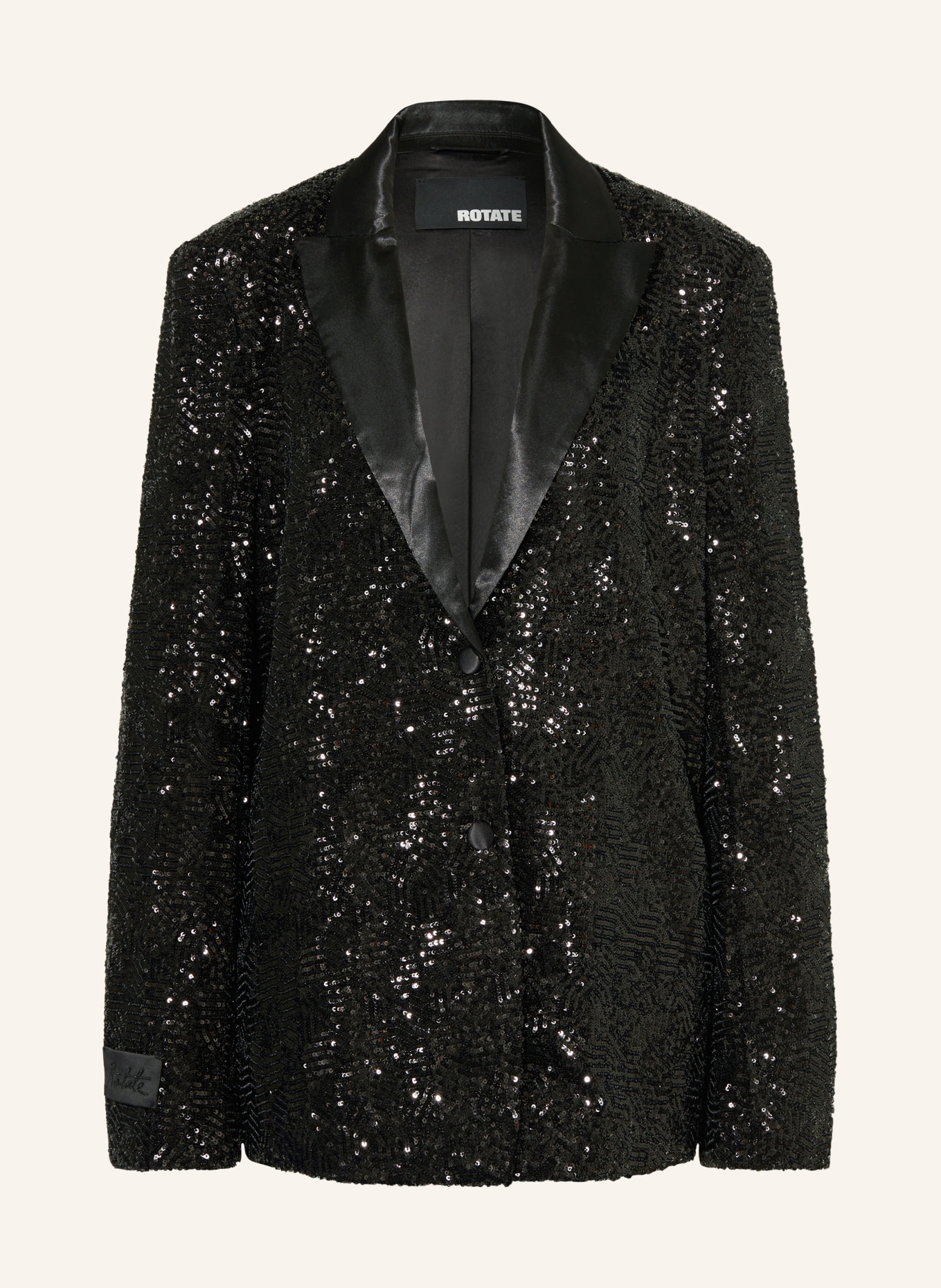 ROTATE Blazer with sequins, Color: BLACK (Image 1)