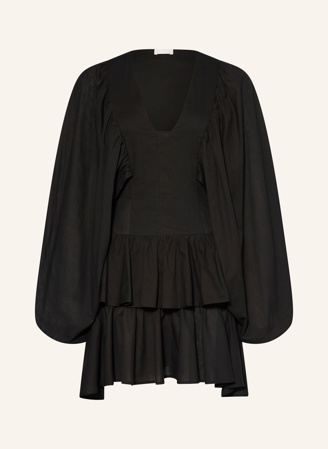 LIU JO Dress with frills, Color: BLACK (Image 1)