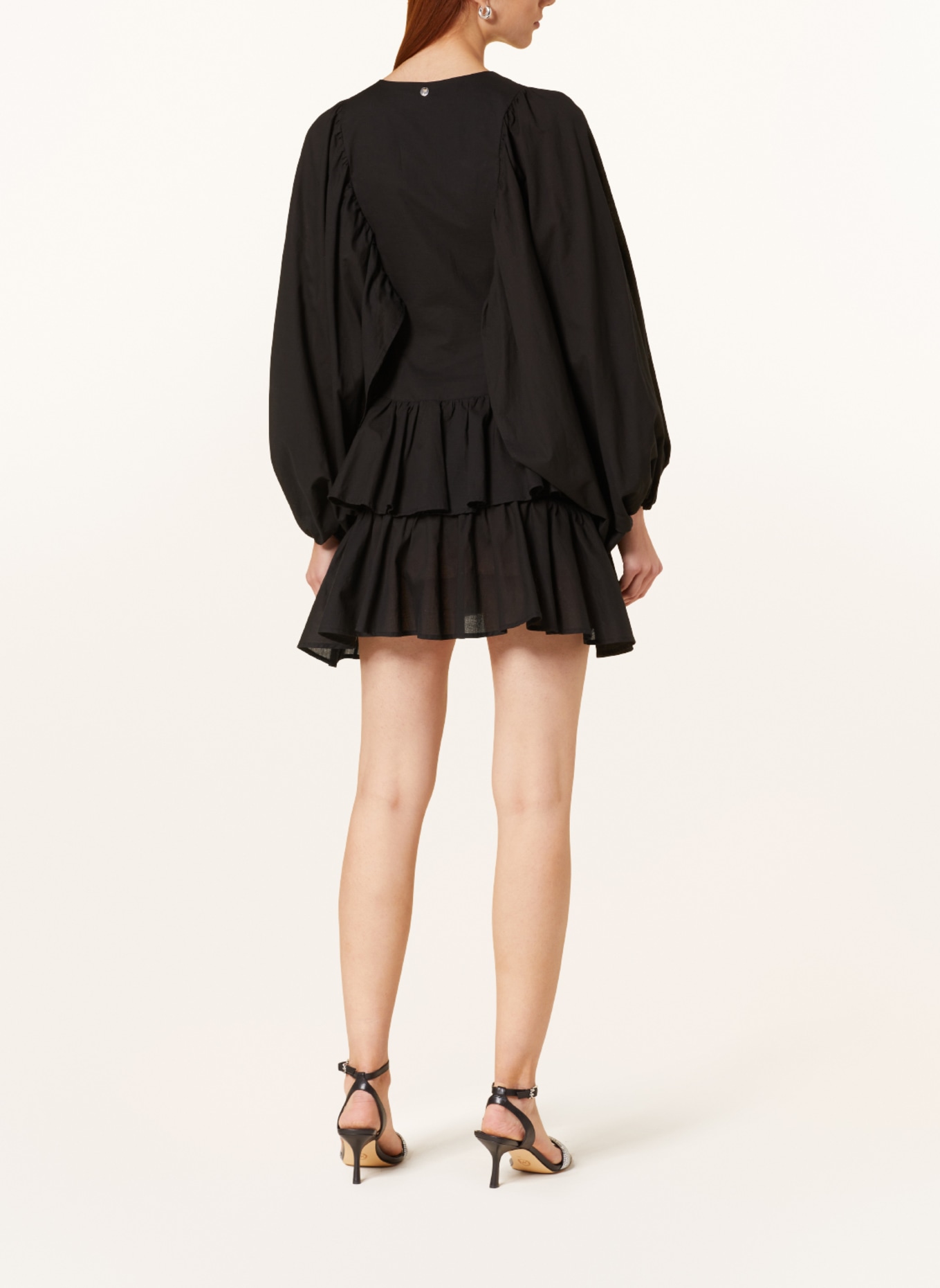 LIU JO Dress with frills, Color: BLACK (Image 3)