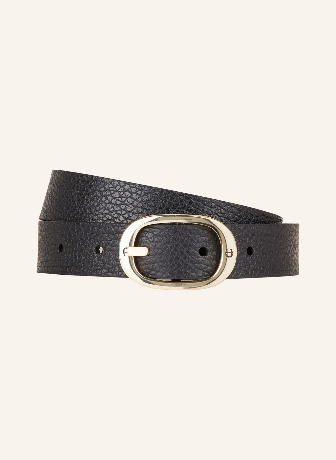 AIGNER Leather belt, Color: BLACK (Image 1)
