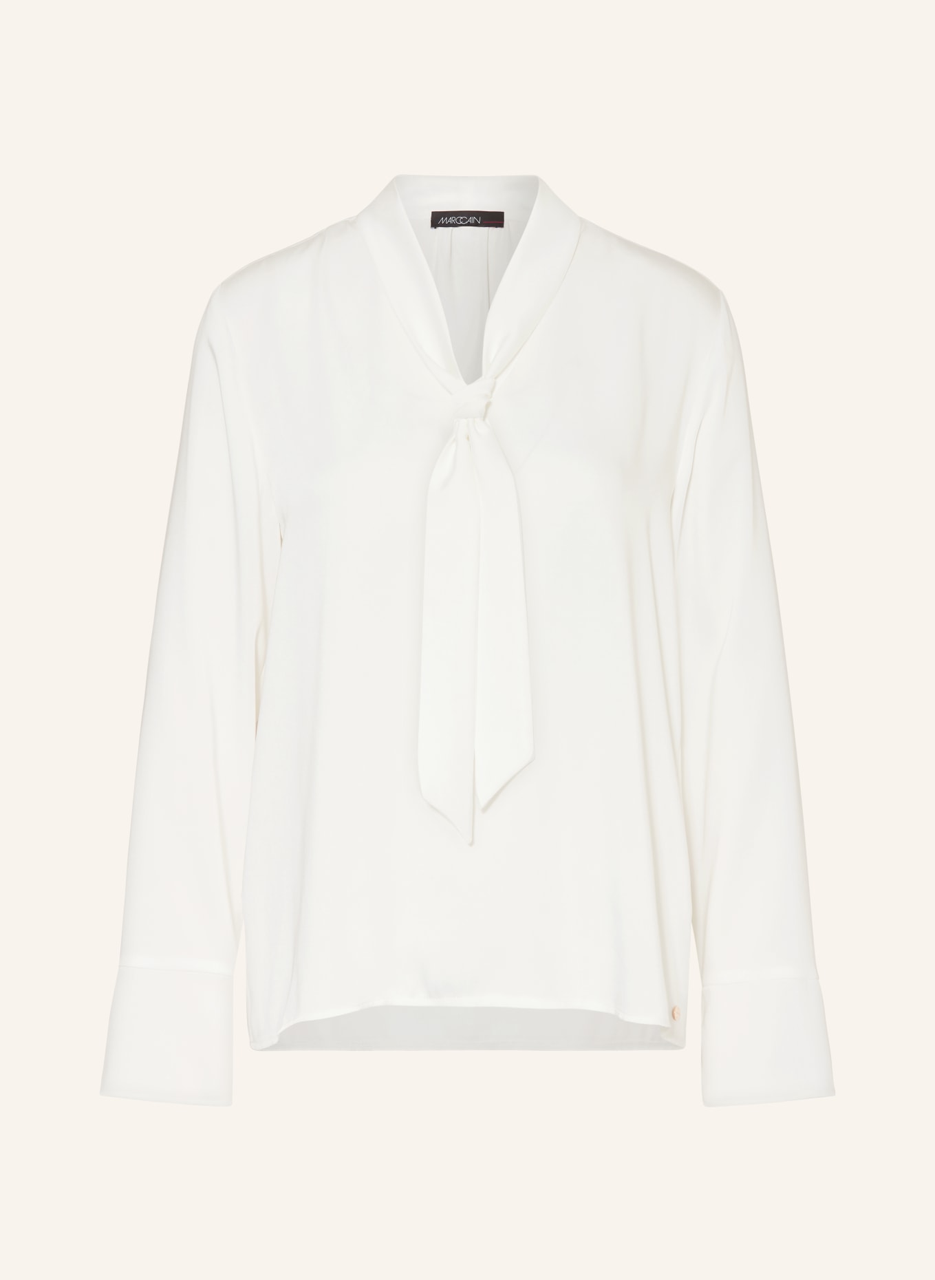 MARC CAIN Satin bow-tie blouse, Color: 110 off (Image 1)