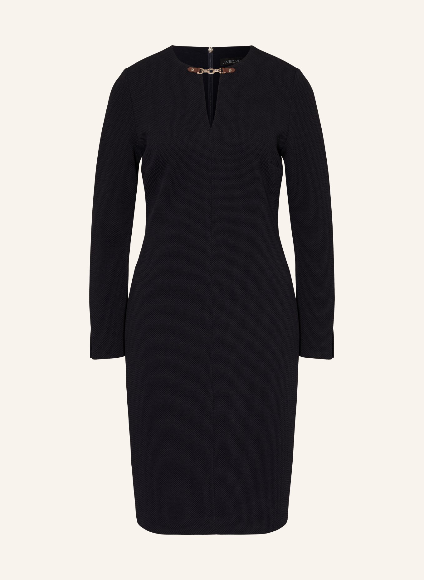 MARC CAIN Piqué-Kleid SYDNEY, Farbe: 395 MIDNIGHT BLUE (Bild 1)