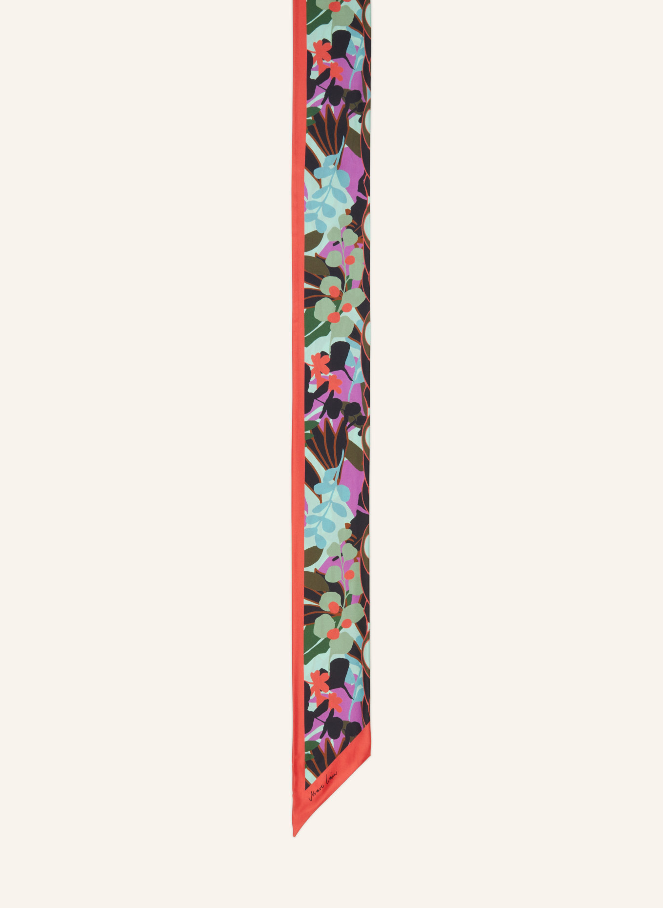 MARC CAIN Silk scarf WICHITA, Color: 562 soft malachite (Image 1)