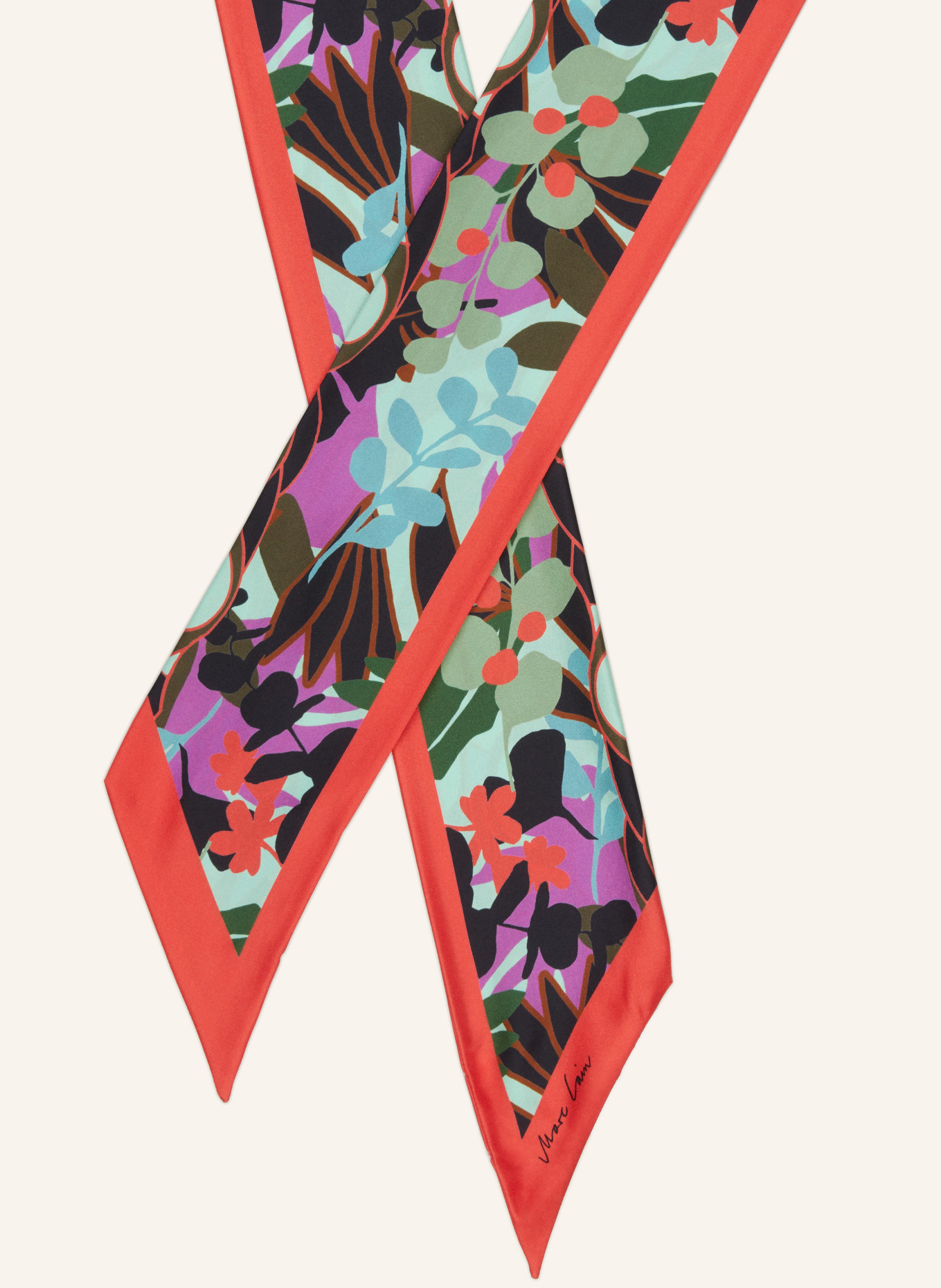 MARC CAIN Hedvábný šátek WICHITA, Barva: 562 soft malachite (Obrázek 2)