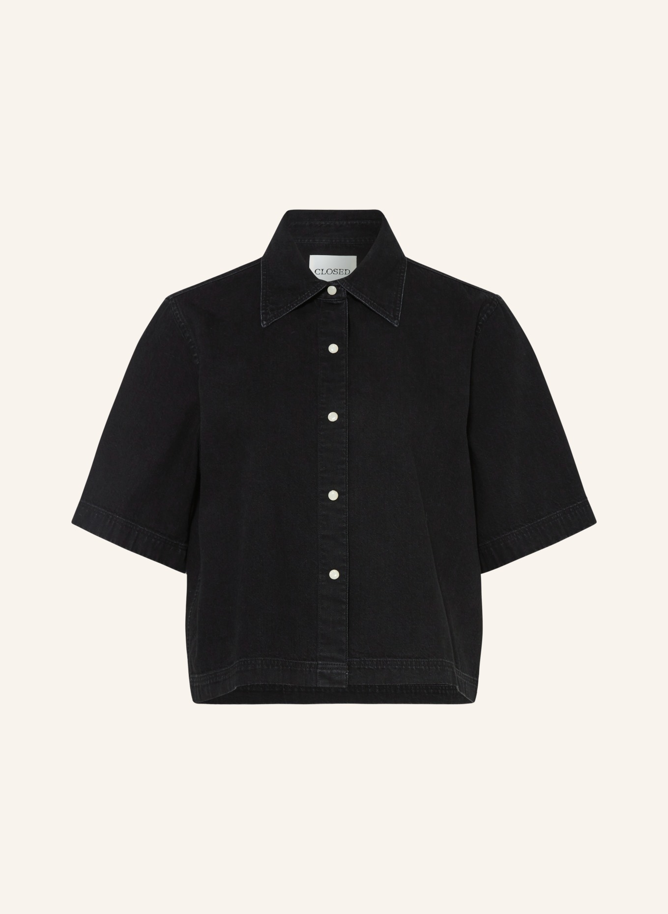 CLOSED Denim blouse, Color: BLACK (Image 1)