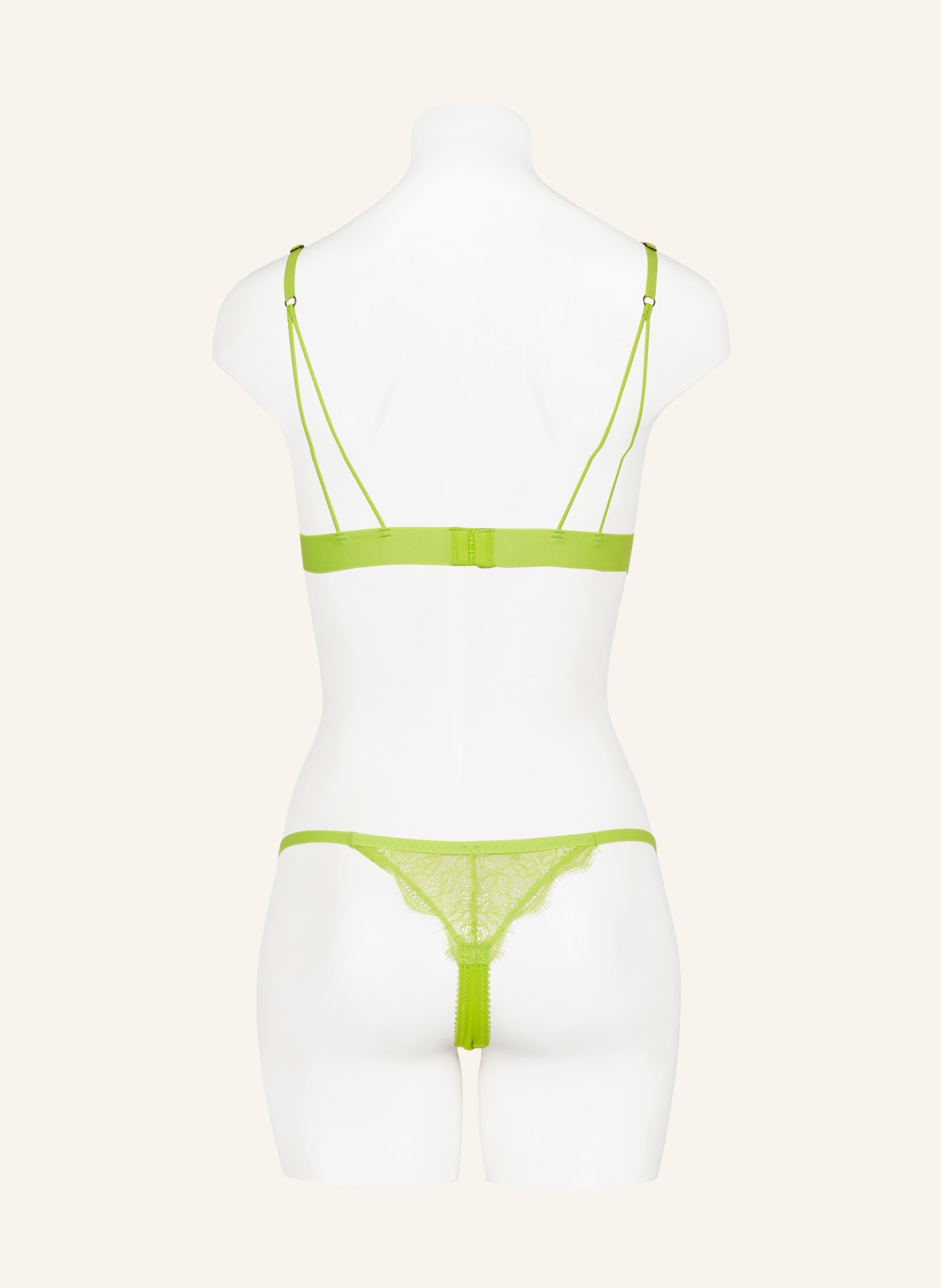 LOVE Stories Thong ROOMSERVICE made of satin, Color: NEON GREEN (Image 3)