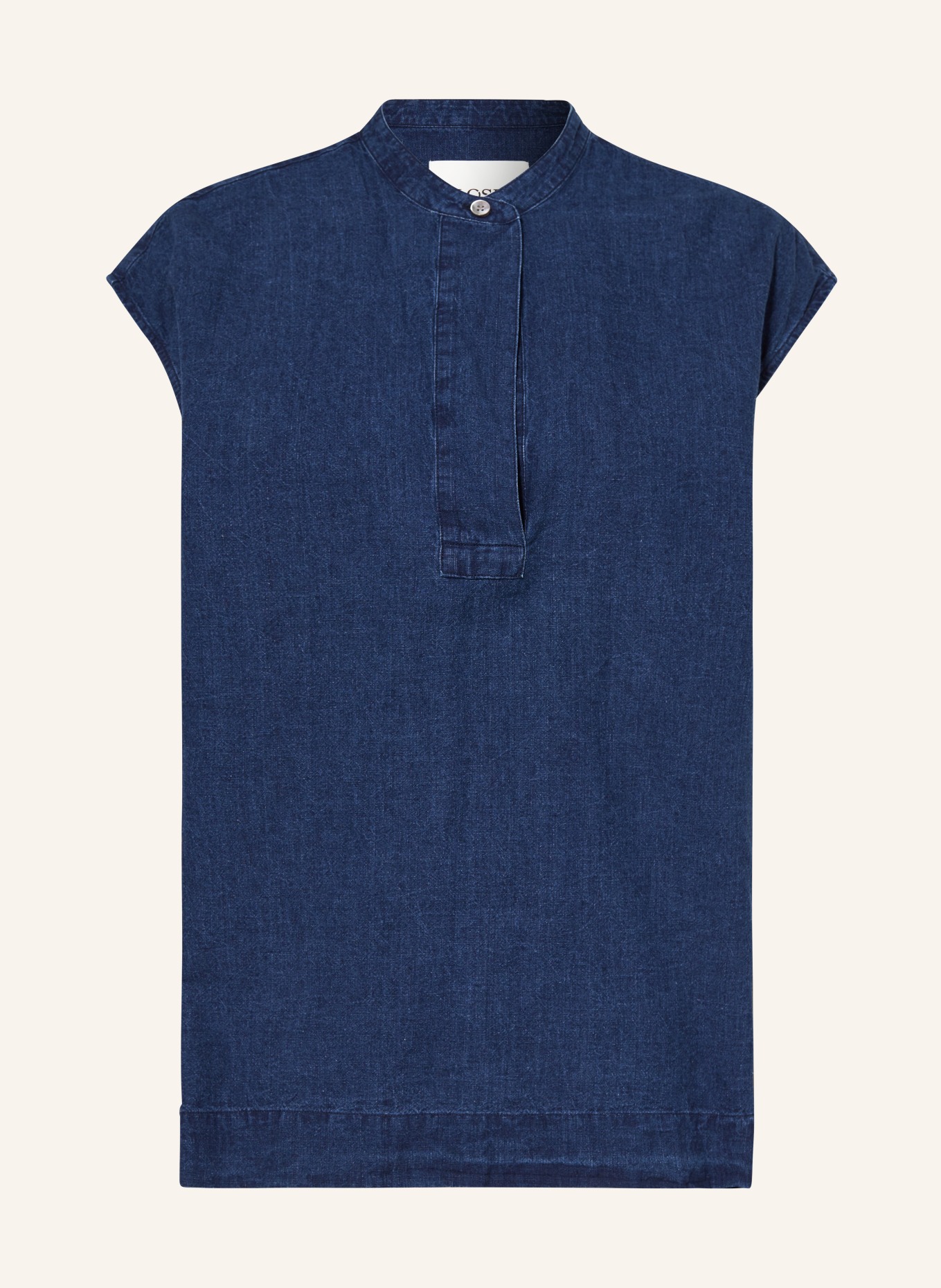 CLOSED Blouse top in denim look, Color: DARK BLUE (Image 1)