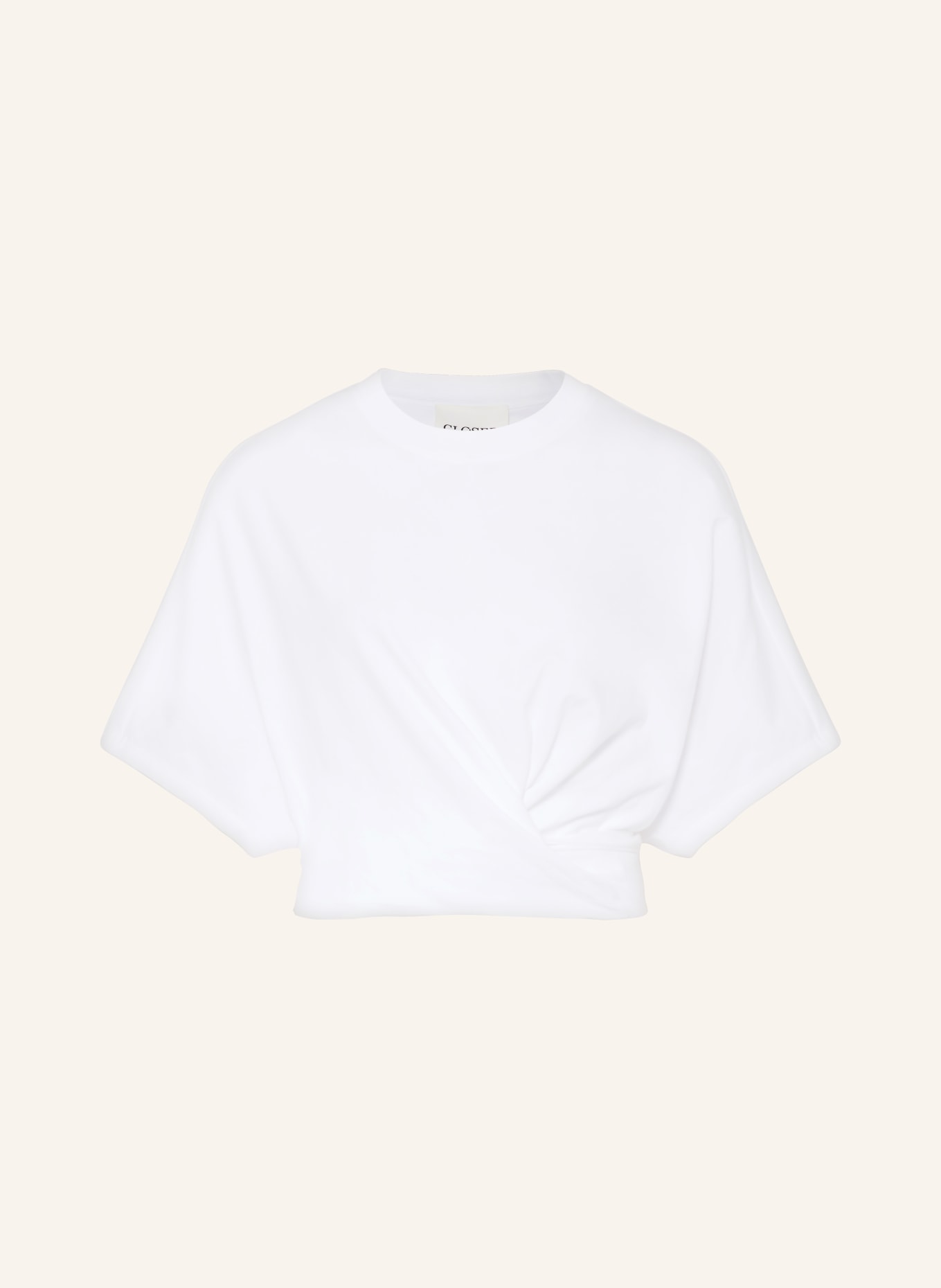 CLOSED T-shirt in wrap look, Color: WHITE (Image 1)