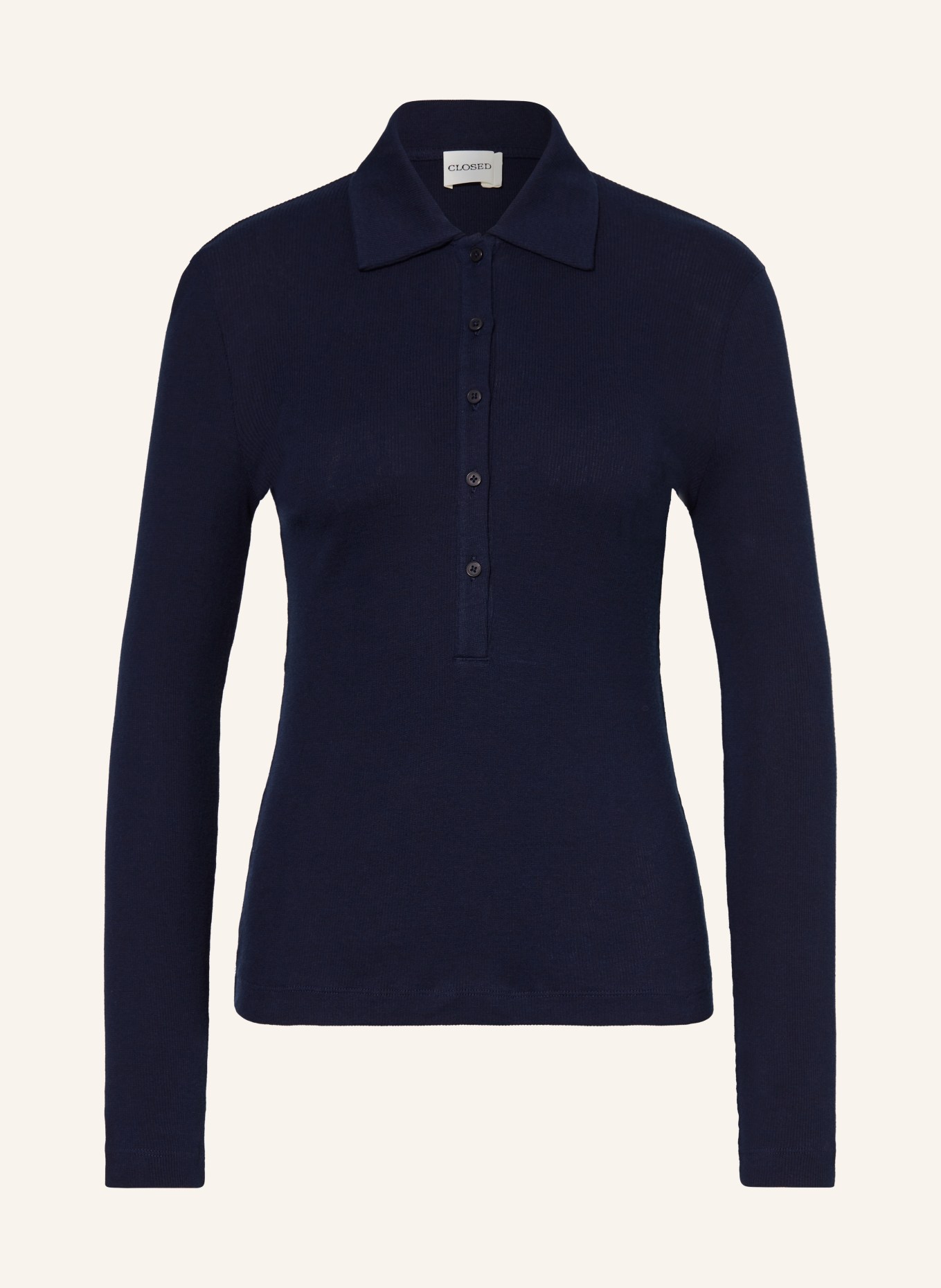 CLOSED Jersey-Poloshirt, Farbe: DUNKELBLAU (Bild 1)
