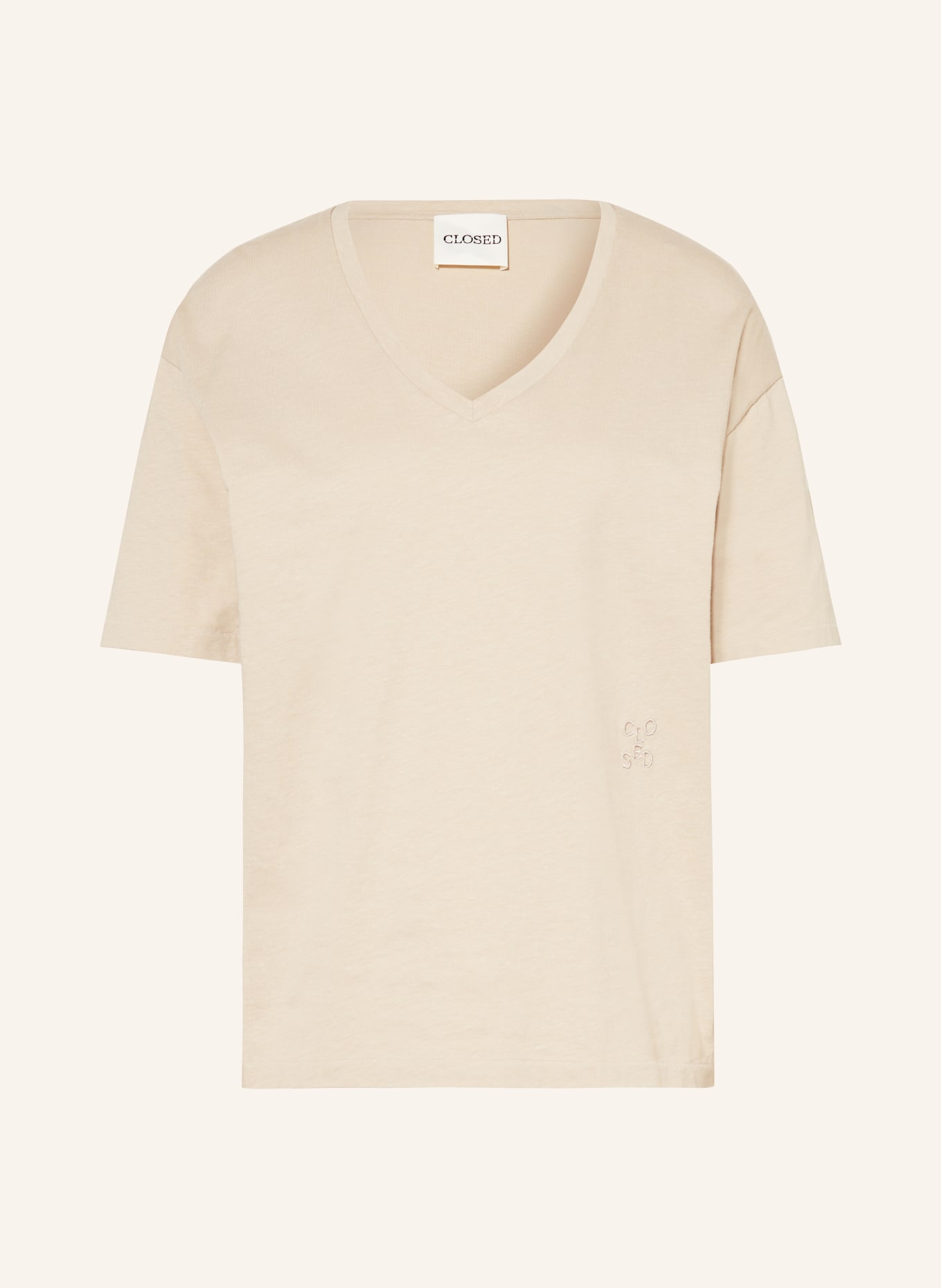 CLOSED T-shirt, Color: LIGHT BROWN (Image 1)