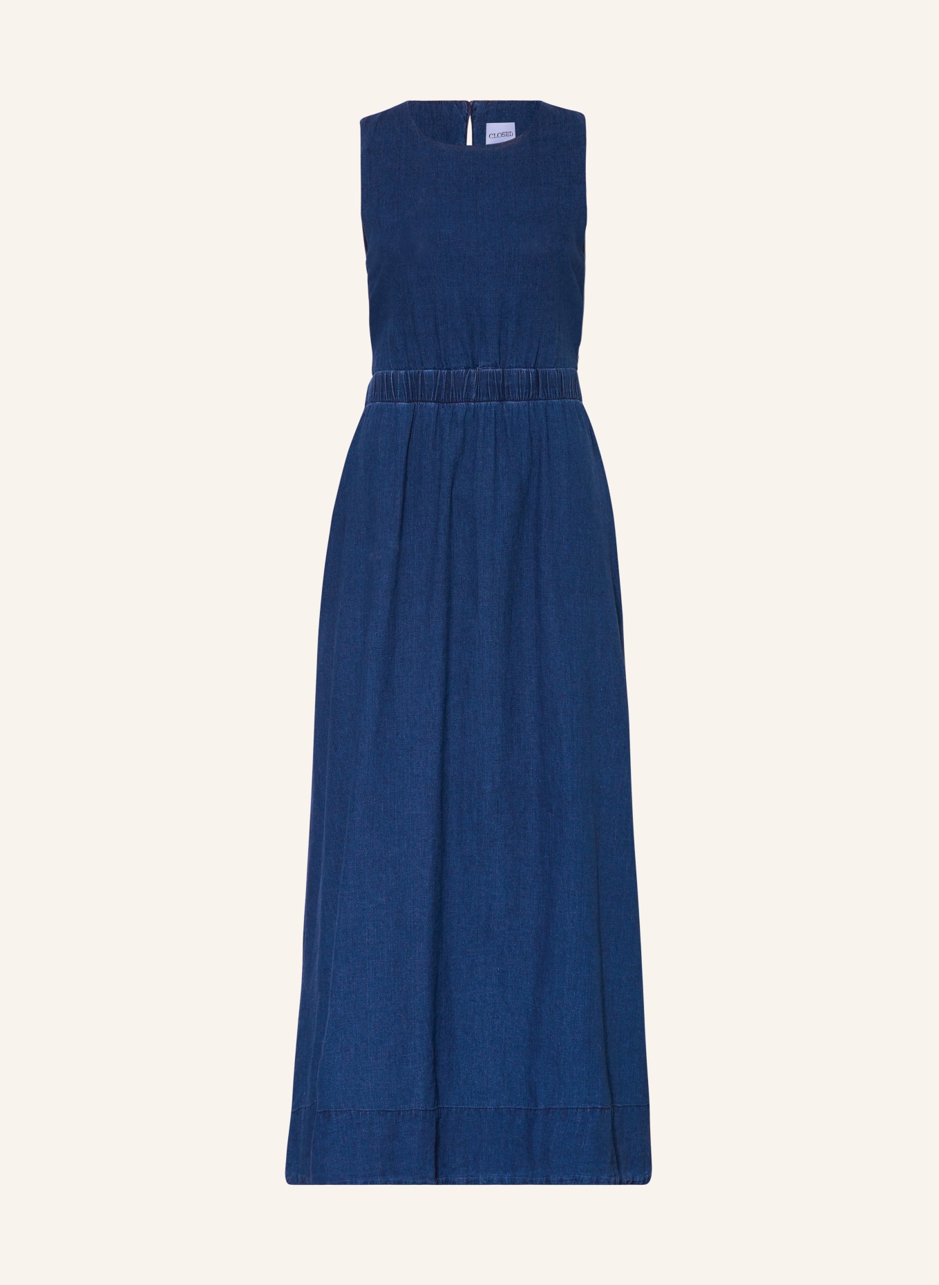 CLOSED Dress in denim look with cut-out, Color: DARK BLUE (Image 1)