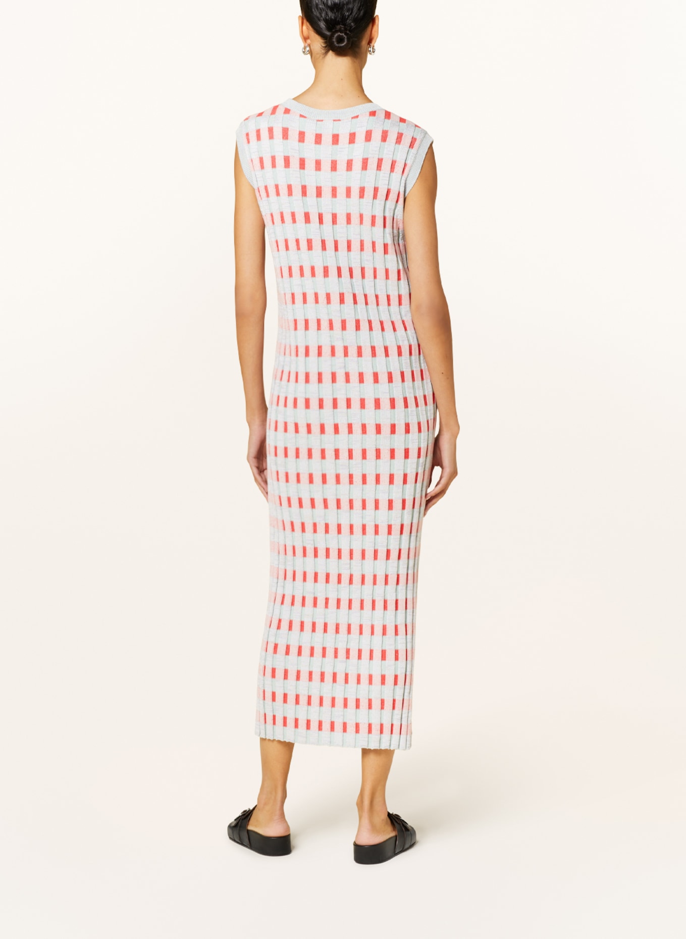 CLOSED Knit dress, Color: LIGHT GREEN/ RED (Image 3)