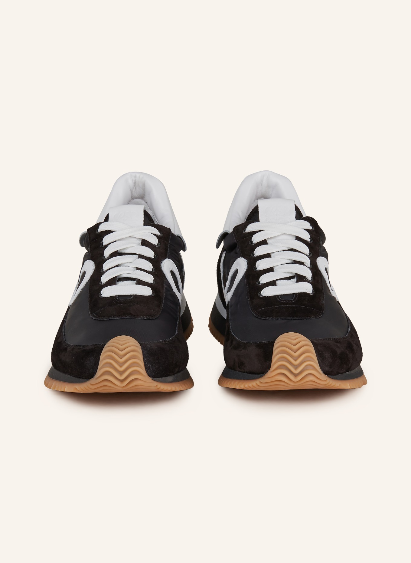 スニーカー LOEWE FLOW RUNNER SNEAKERS BLACK/WHITE/KAKI Loewe Flow Runner sneakers black/white/kaki | TheDoubleF