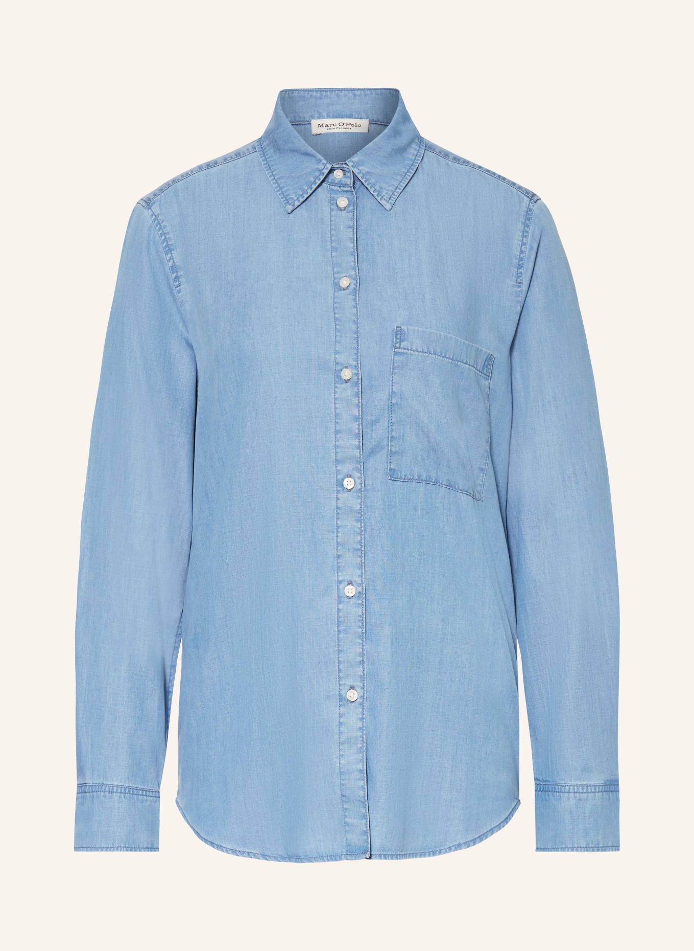 Marc O'Polo Shirt blouse in denim look, Color: LIGHT BLUE (Image 1)
