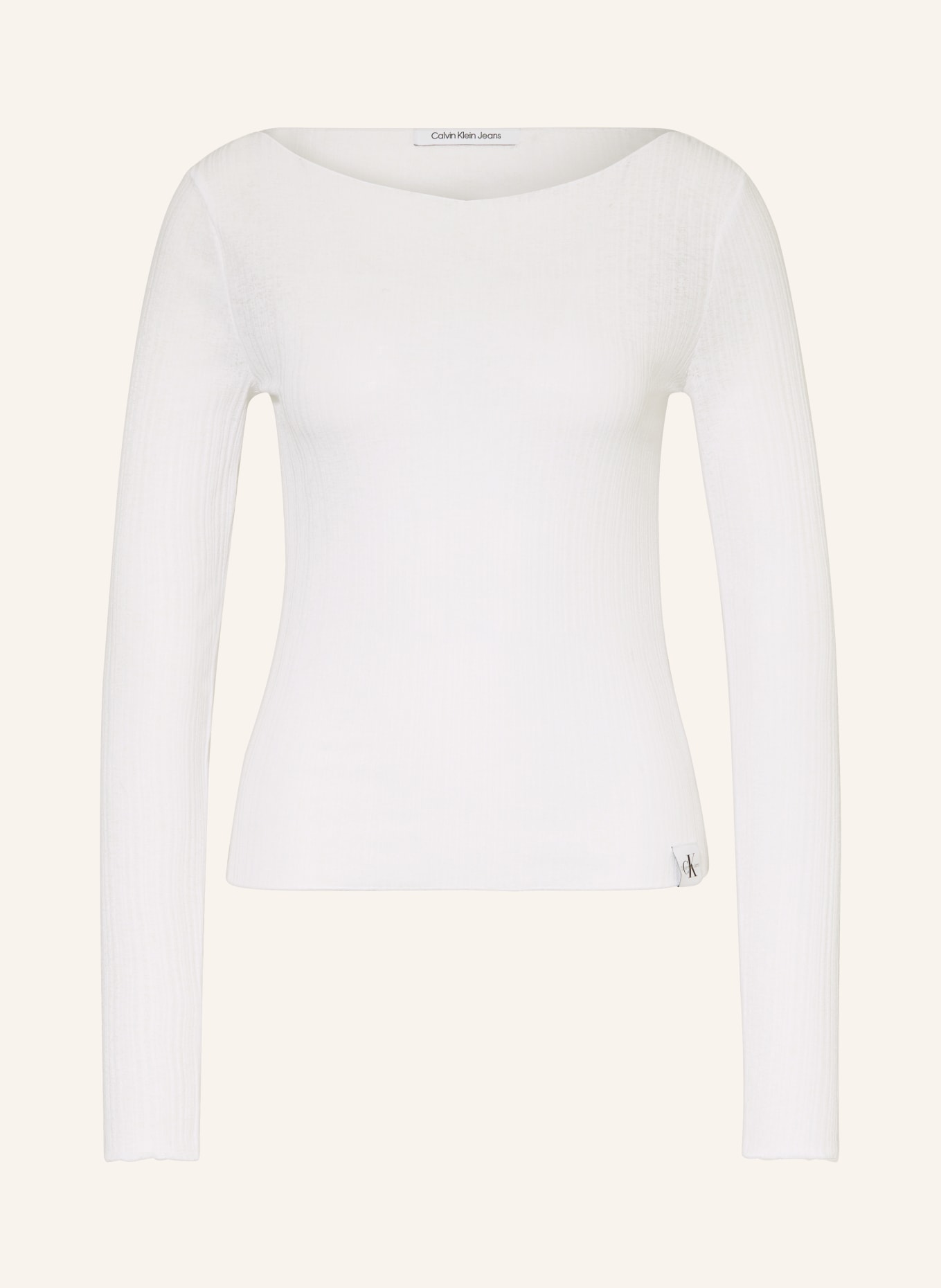 Calvin Klein Jeans Long sleeve shirt, Color: WHITE (Image 1)