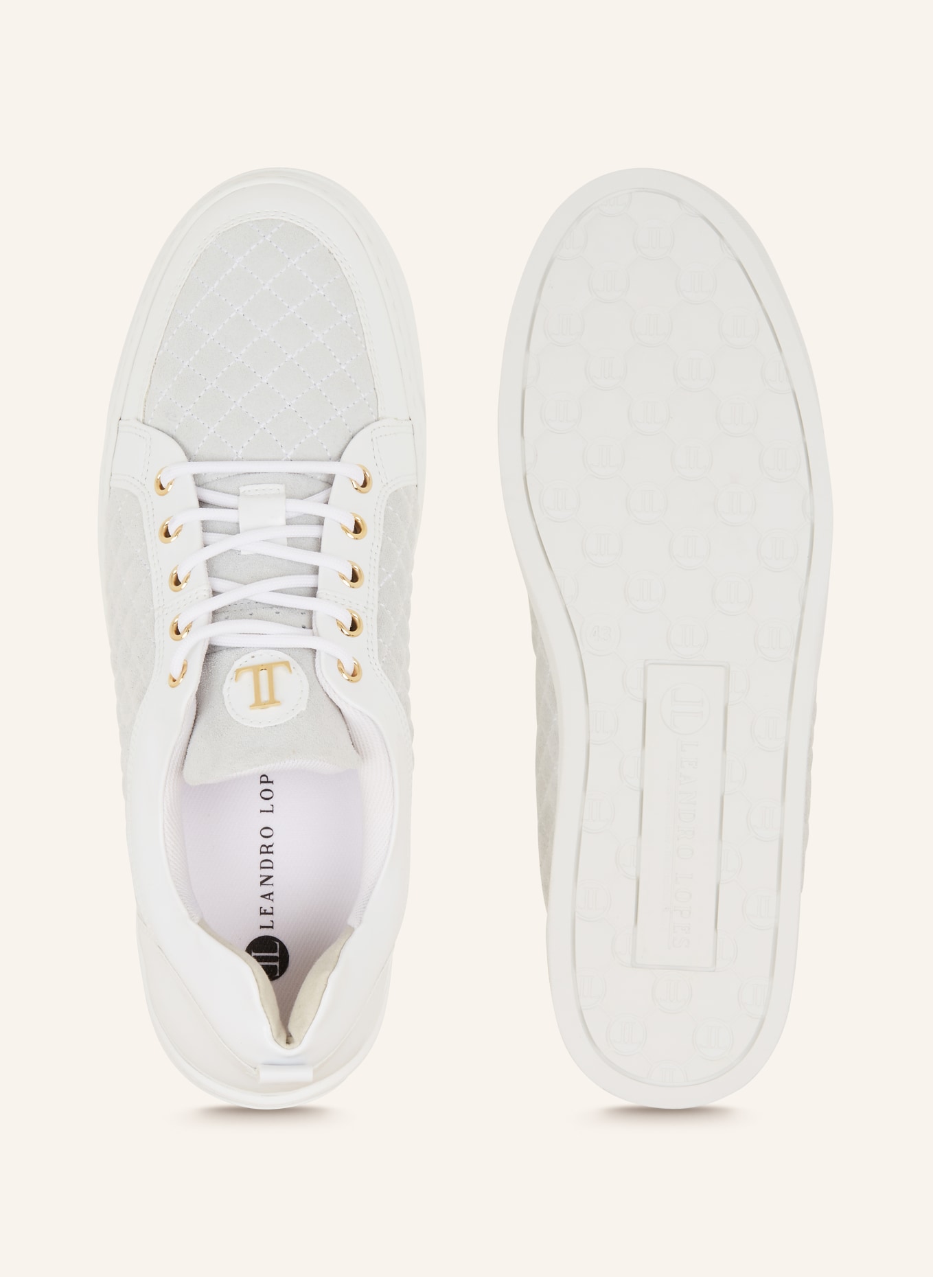 LEANDRO LOPES Sneakers EZIO, Color: LIGHT GRAY/ WHITE (Image 5)