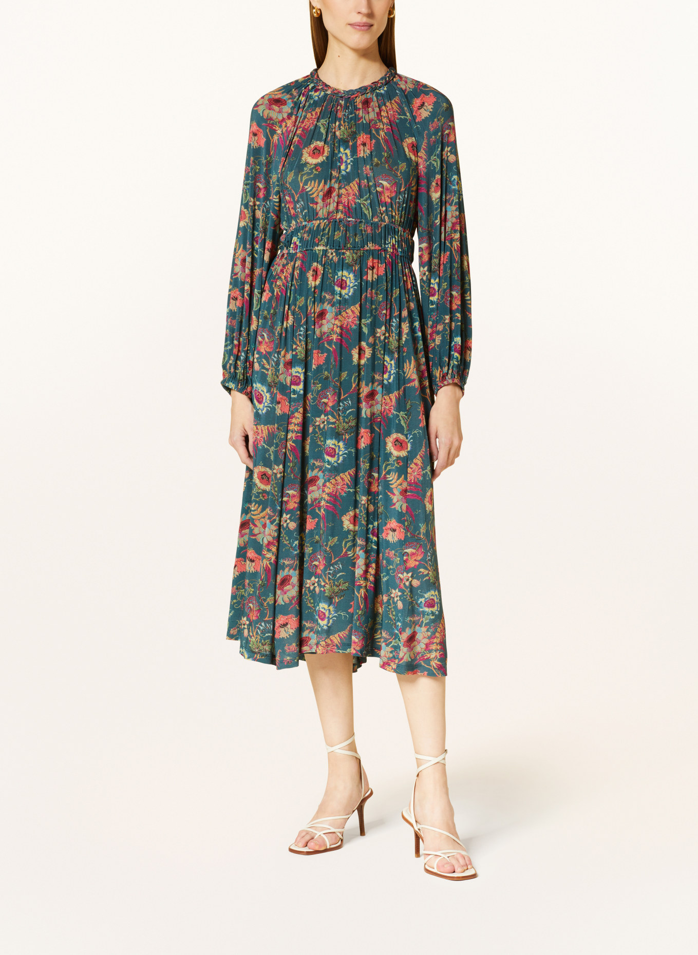 ULLA JOHNSON Kleid ESTELLA, Farbe: PETROL/ PINK/ HELLGRÜN (Bild 2)