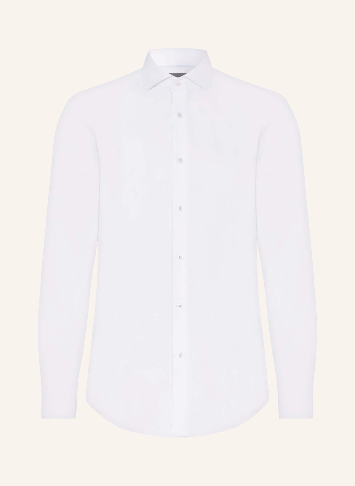 BOSS Piqué-Hemd HANK Slim Fit, Farbe: WEISS (Bild 1)