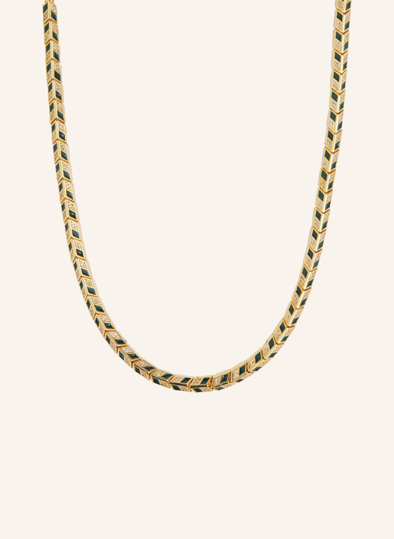 ZIMMERMANN Halskette ZIMMEMORABILIA, Farbe: GOLD/ GRÜN/ WEISS (Bild 1)