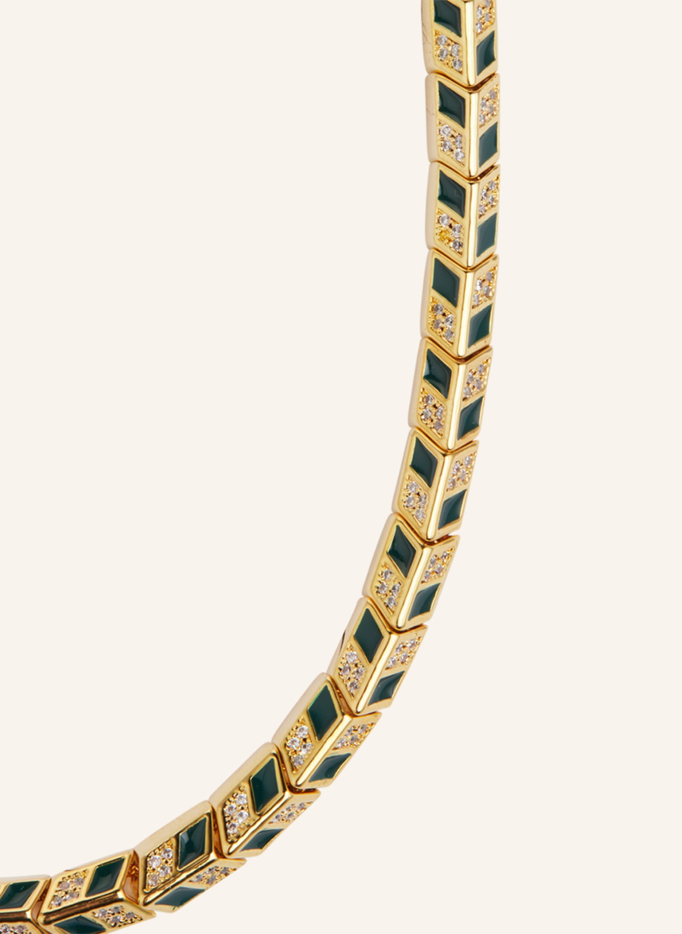 ZIMMERMANN Halskette ZIMMEMORABILIA, Farbe: GOLD/ GRÜN/ WEISS (Bild 2)