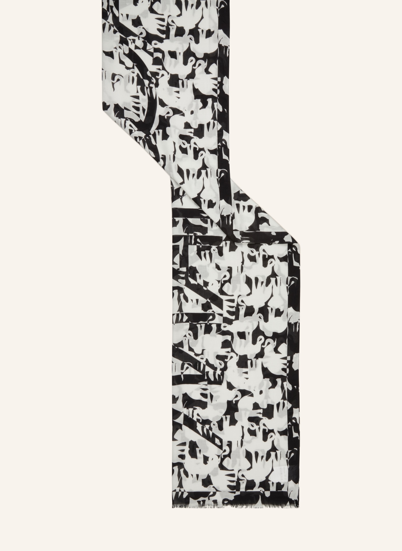 MARC CAIN Szal, Kolor: 190 white and black (Obrazek 2)