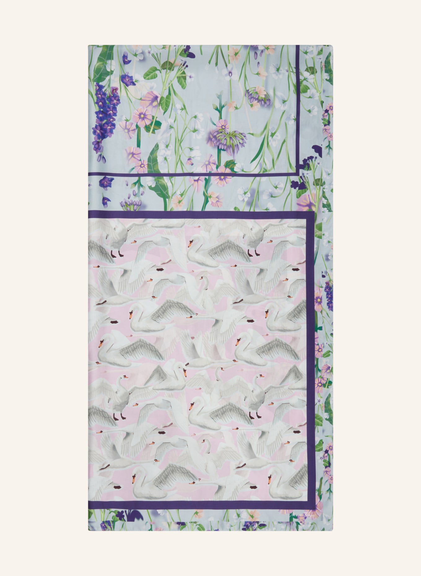 MARC CAIN Silk scarf, Color: 709 pink lavender (Image 1)