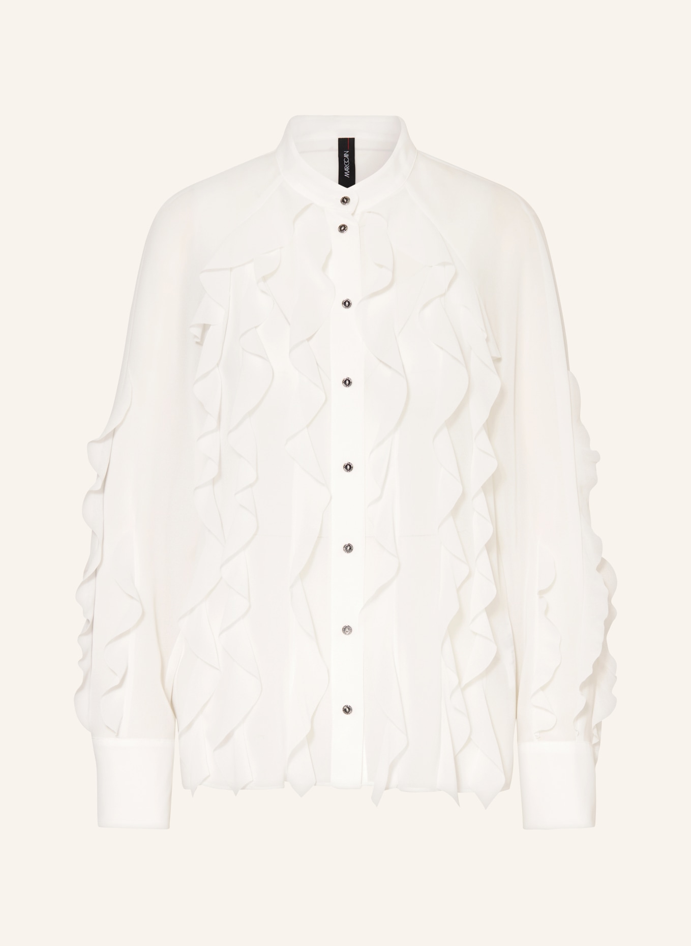 MARC CAIN Blouse with frills, Color: 110 off (Image 1)
