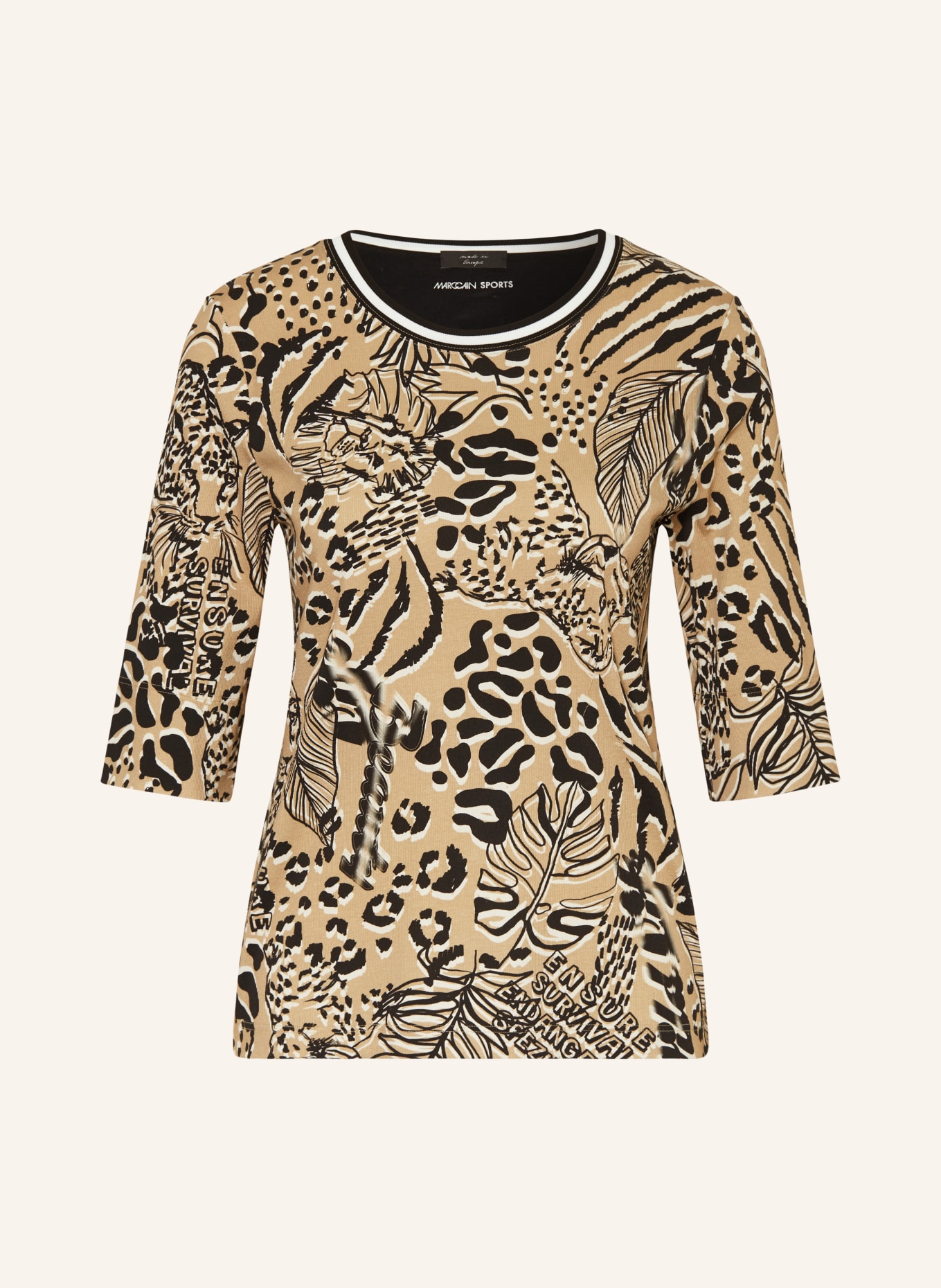 MARC CAIN Shirt with 3/4 sleeves: 626 bright camel