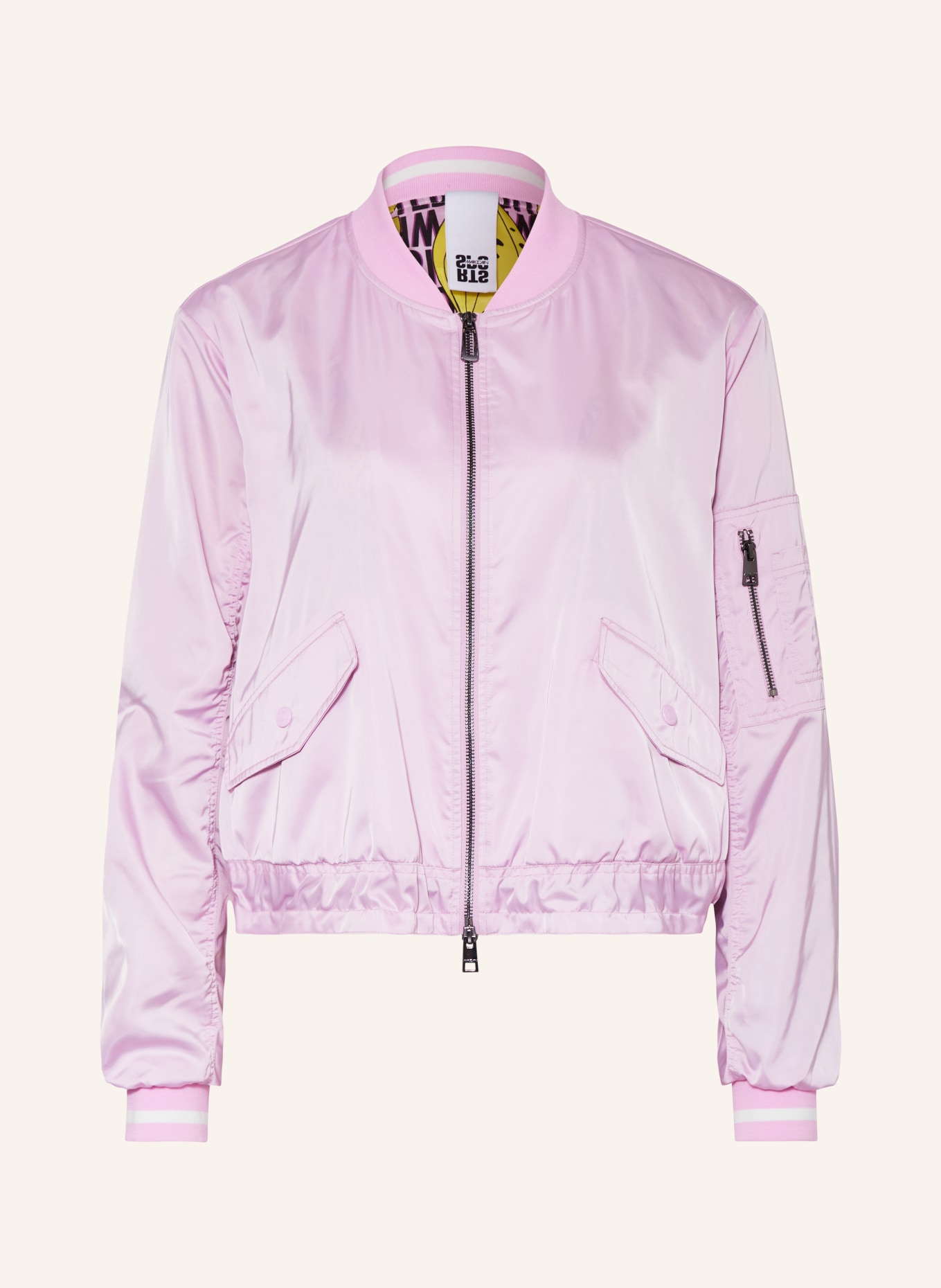 MARC CAIN Bomber jacket, Color: 708 bright pink lavender (Image 1)
