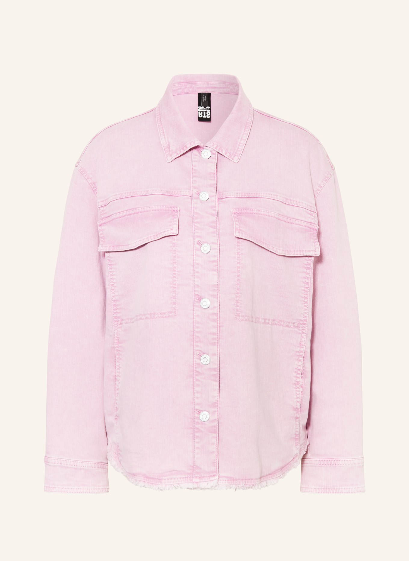 MARC CAIN Denim blouse, Color: 708 bright pink lavender (Image 1)